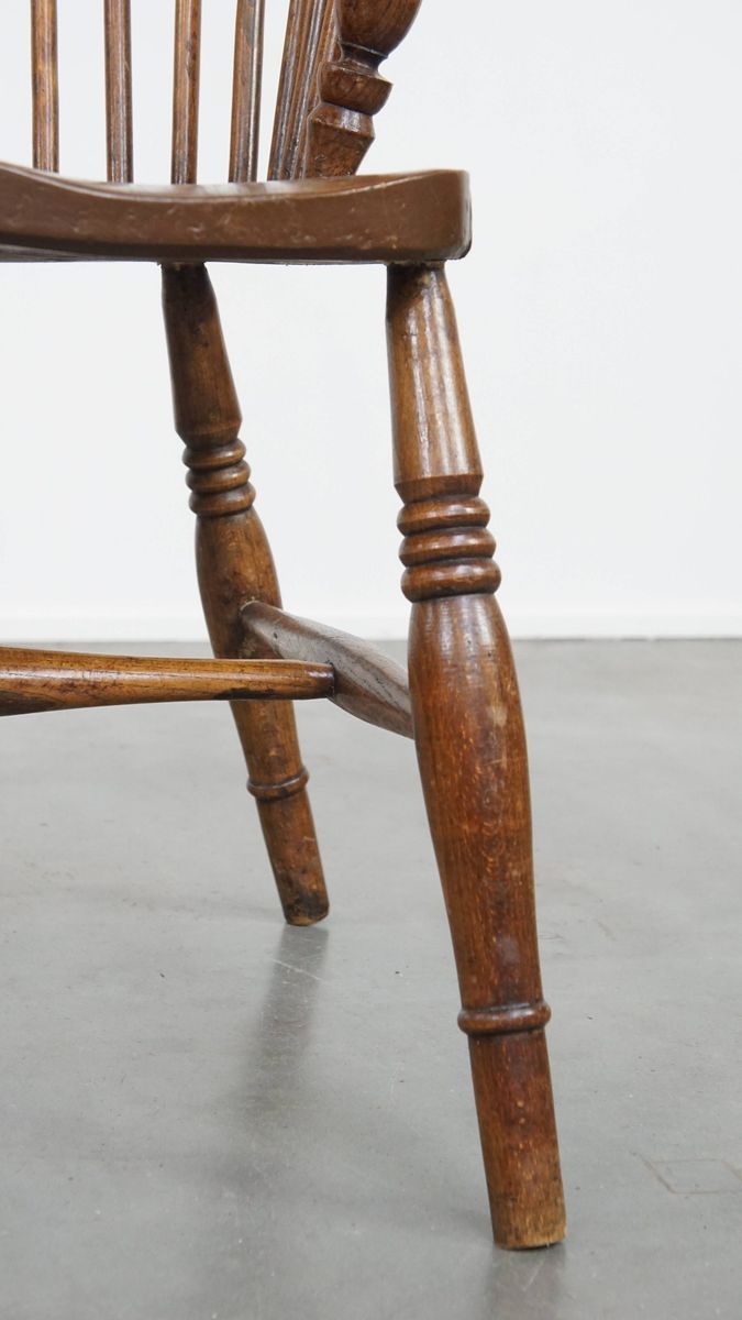 Leuke Antieke Engelse Windsor Stickback Chair Uit De 19e Eeuw Gemaakt Van Iepenhout image 11