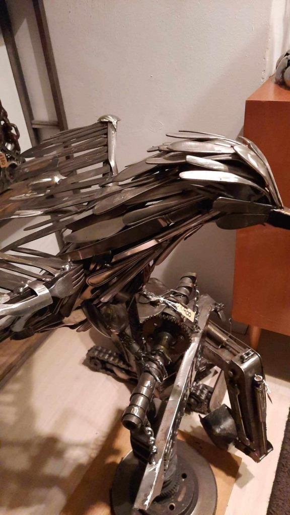 Scrap Metal Art, Vogel/Arend Kunst Van Gerecycled Materiaal. image 12