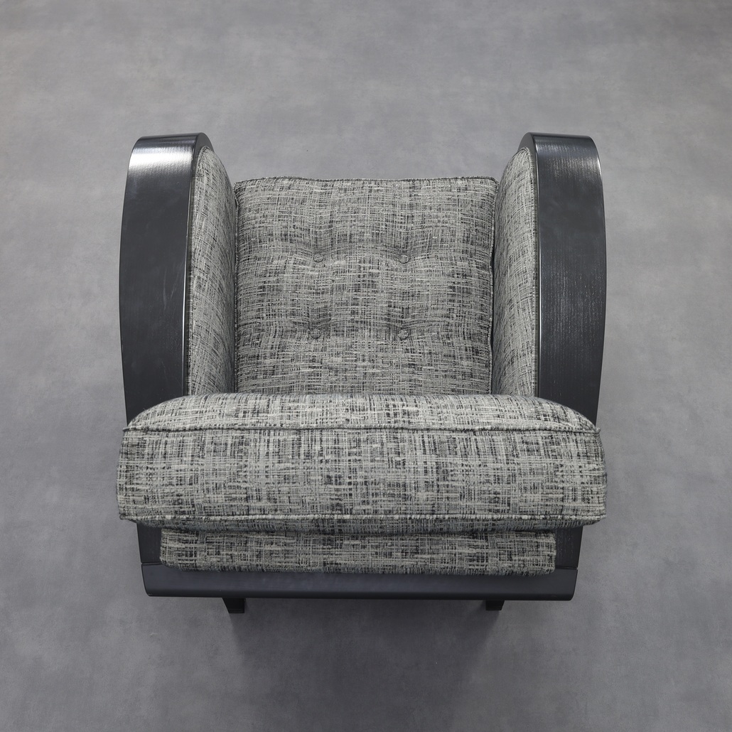 Set Of 2 Art Deco Style Lounge Chairs By Bench image 8