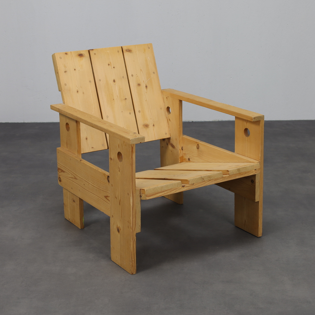 Crate Lounge Chair, In The Style Of Gerrit Rietveld, 1980s. image 2