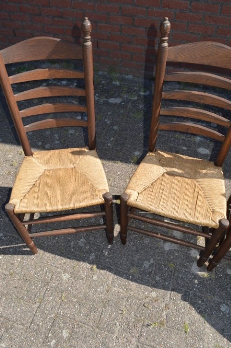 Knopstoelen Donker Eiken Set Van 4 image 4