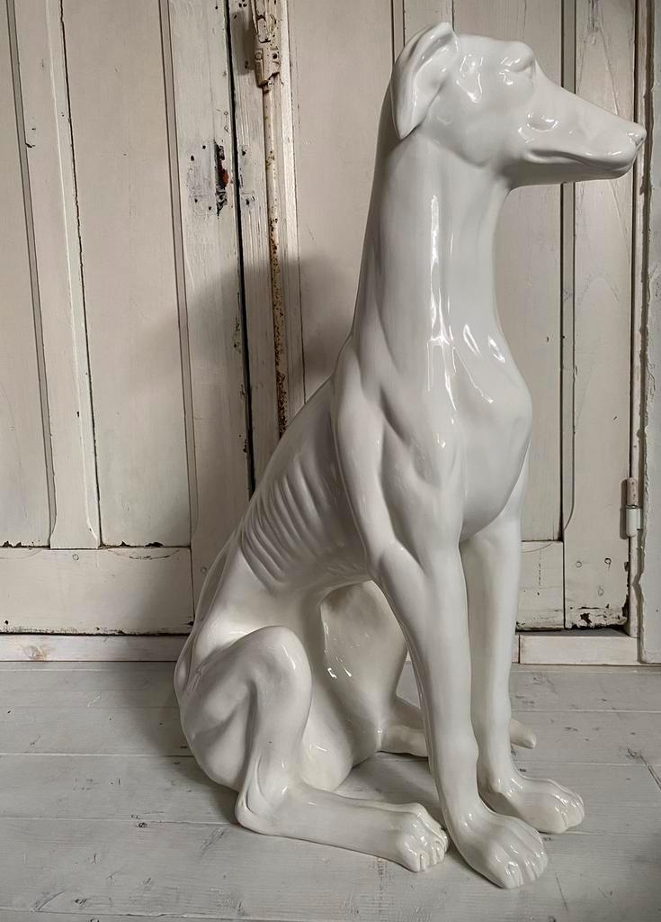 Italiaans Design Object: Greyhound, Keramiek, 74cm Hoog! image 4