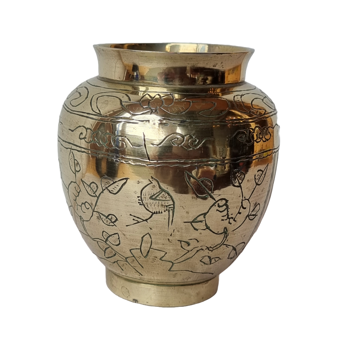Mid Century Chinees Messing Vaas image 4