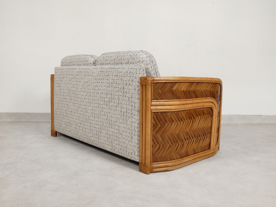 Sofa 2-Zit Bamboo And Rattan Met Grafisch Patroon image 5