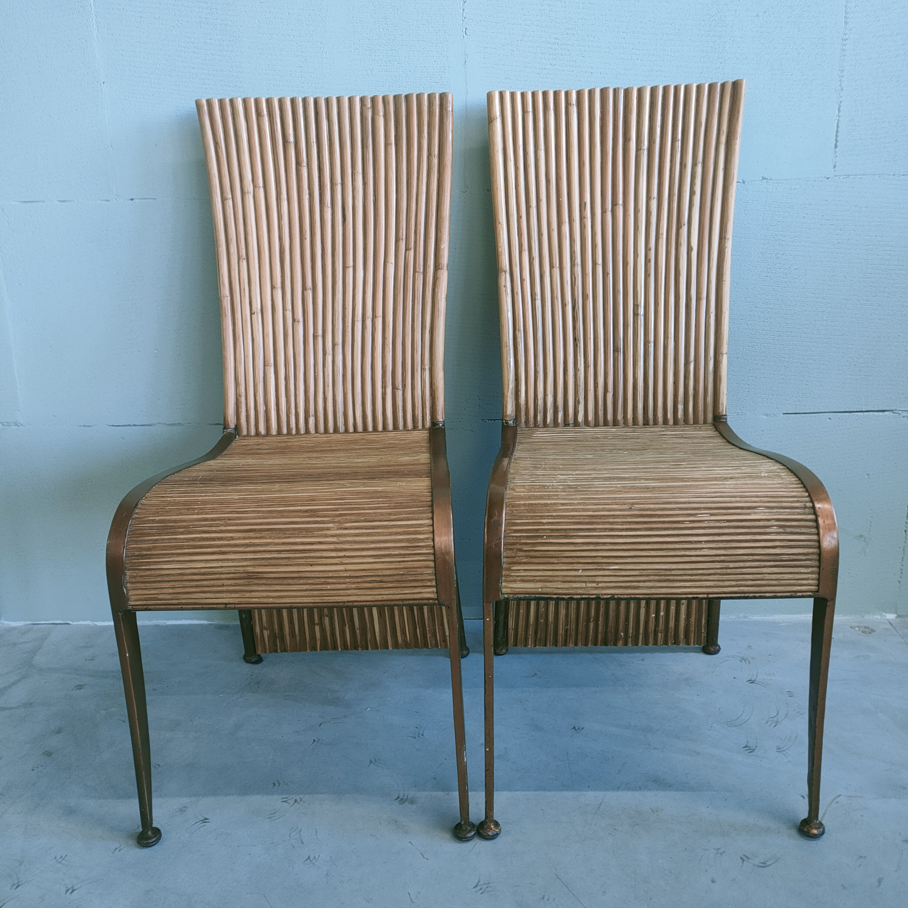 Rattan Vintage Eetkamerstoelen Unieke Set Van 6 image 19