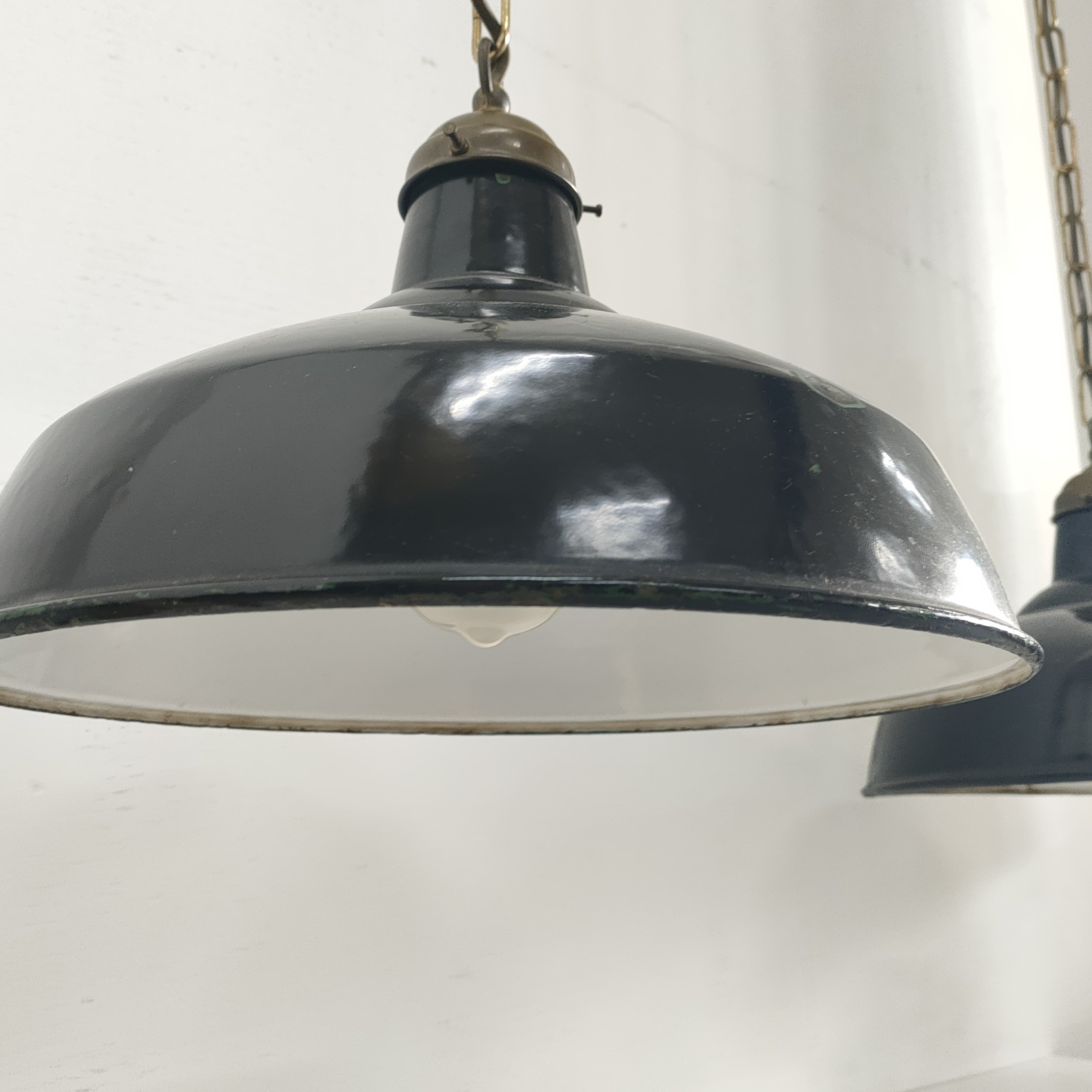 Industriële Vintage Cafe/plafondlamp Metaal/emaille image 11