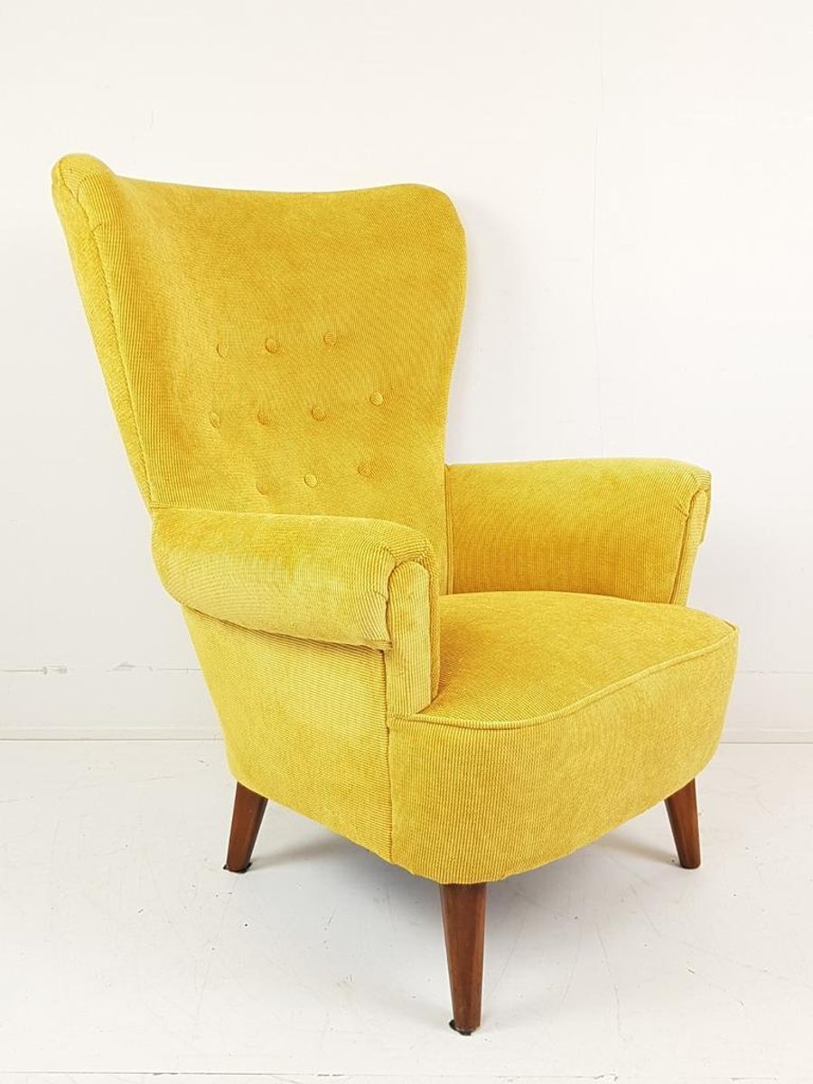 Vintage Artifort Theo Ruth Fauteuil Geel Nieuw Gestoffeerd image 2