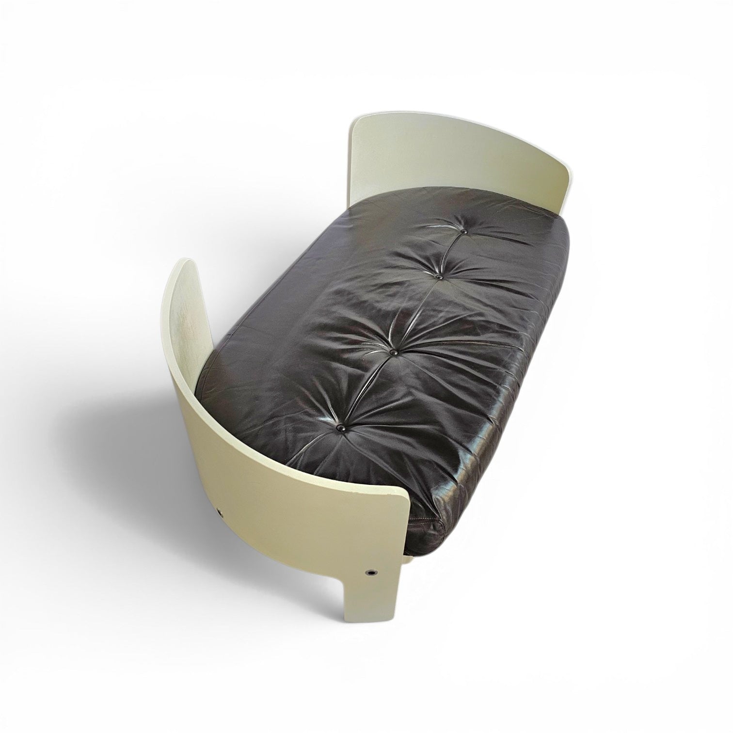 Bz49 Sofa By Hans Ell For 't Spectrum / 1970 / Dark Brown Leather image 13