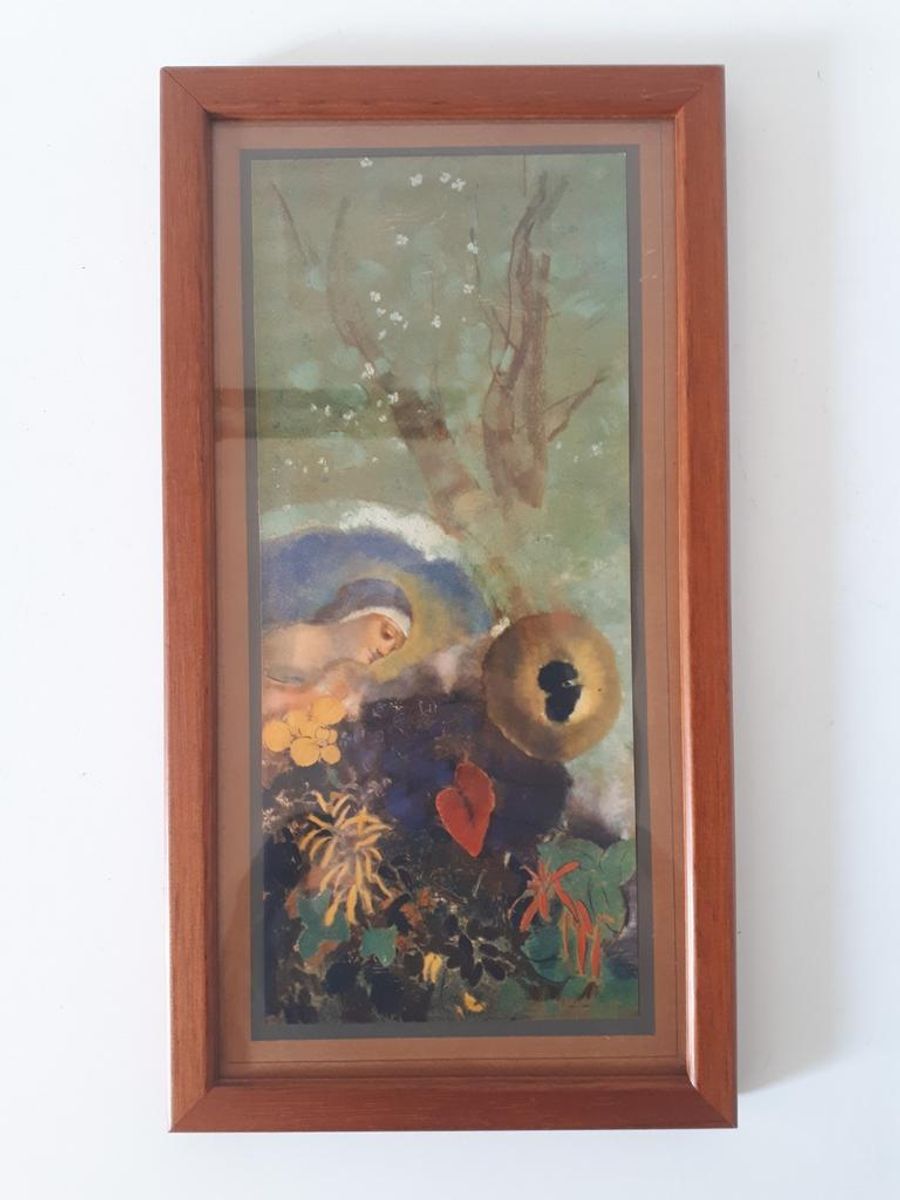 * Vintage Schilderij Met Prent Plaat In Lijst image 2