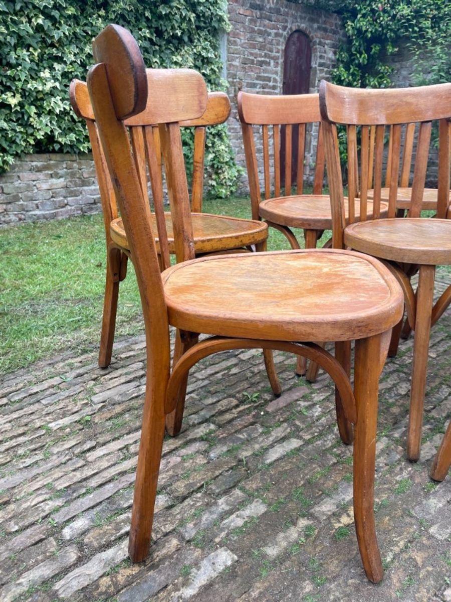 6 + 1 Baumann Bistrostoelen Keukenstoeln Café Stoelen Frans image 5