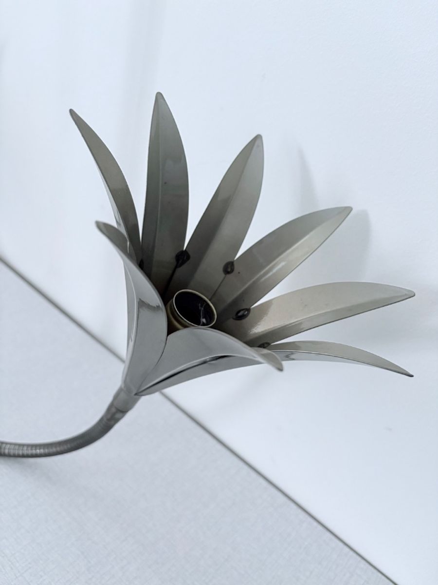 Unieke Vintage Metalen Hanglamp Fleur France ‘60 image 2