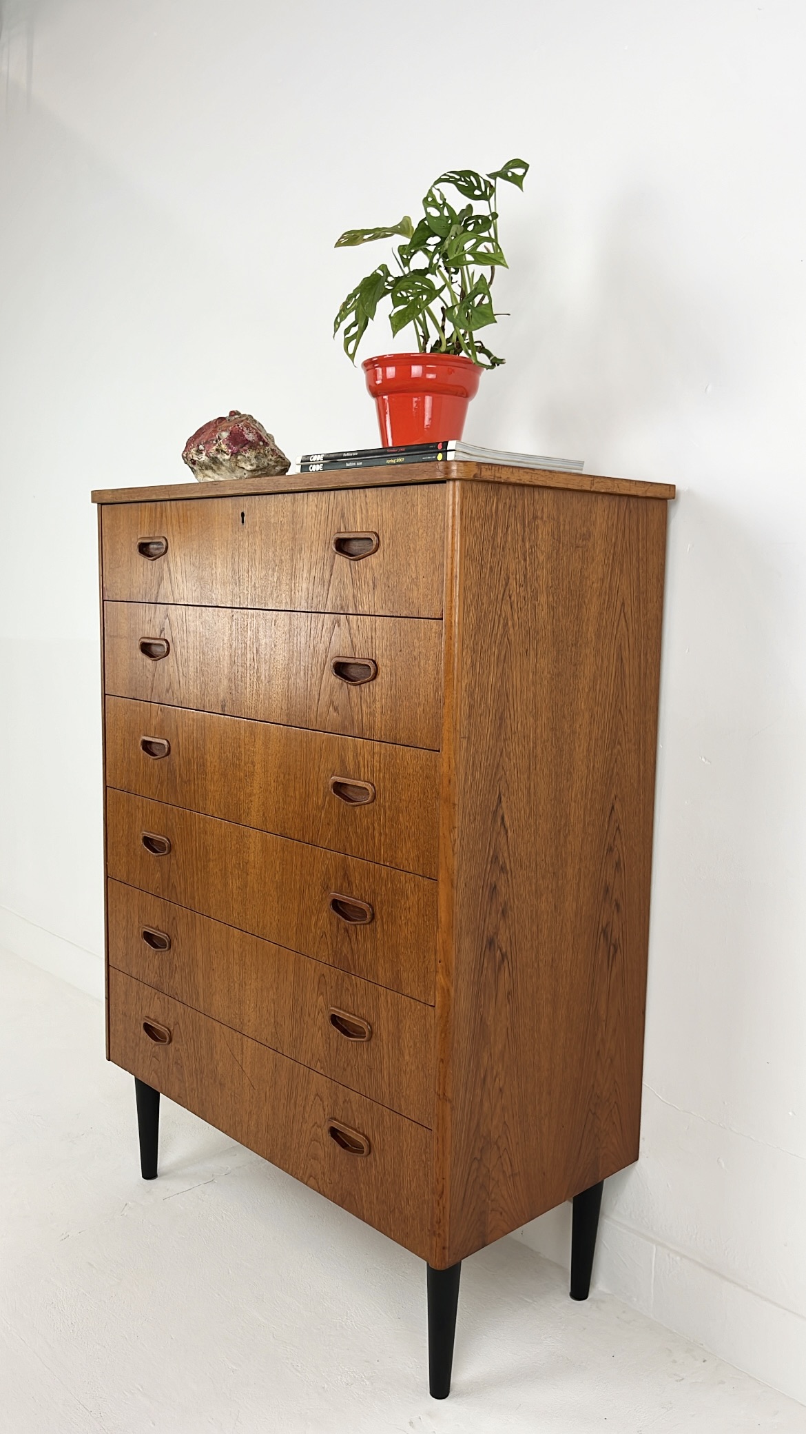 Scandinavisch Vintage Teak Fineren Ladekast Kalmar image 4