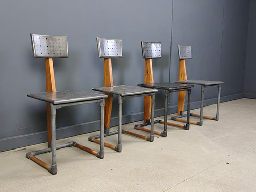 Vintage Industrial Chairs, 1970s - Set Of 4 image 5