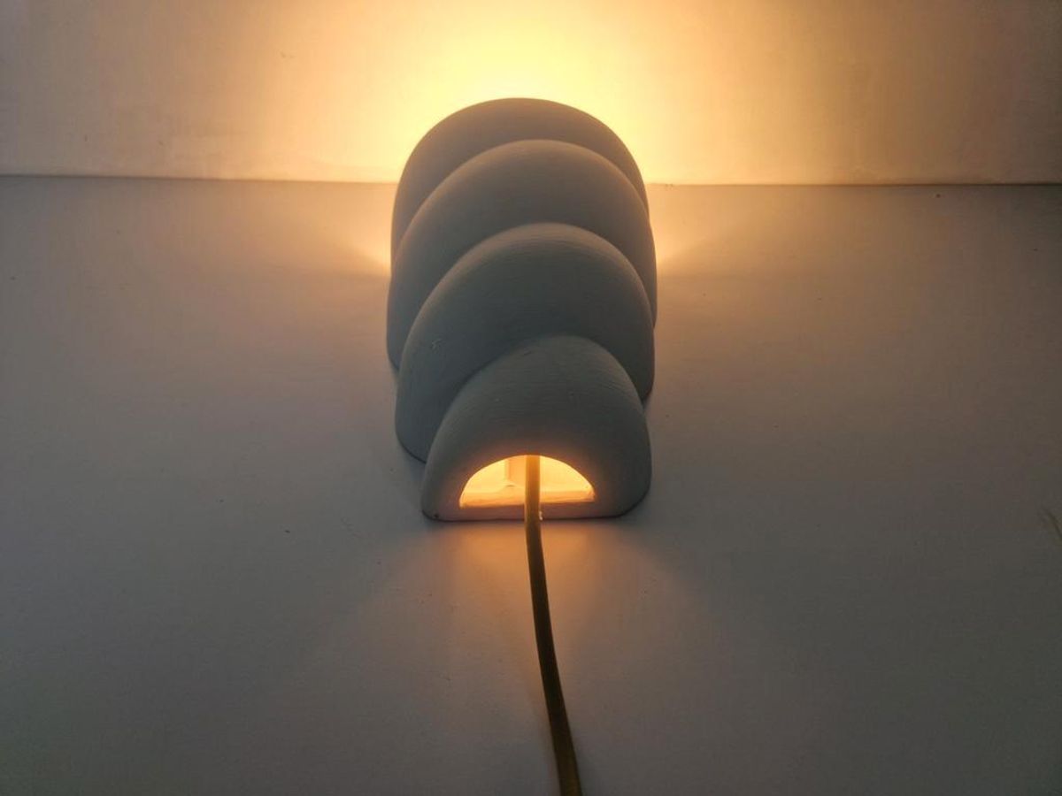 Vintage Italiaanse Keramiek Muur Lamp Wolk. image 2