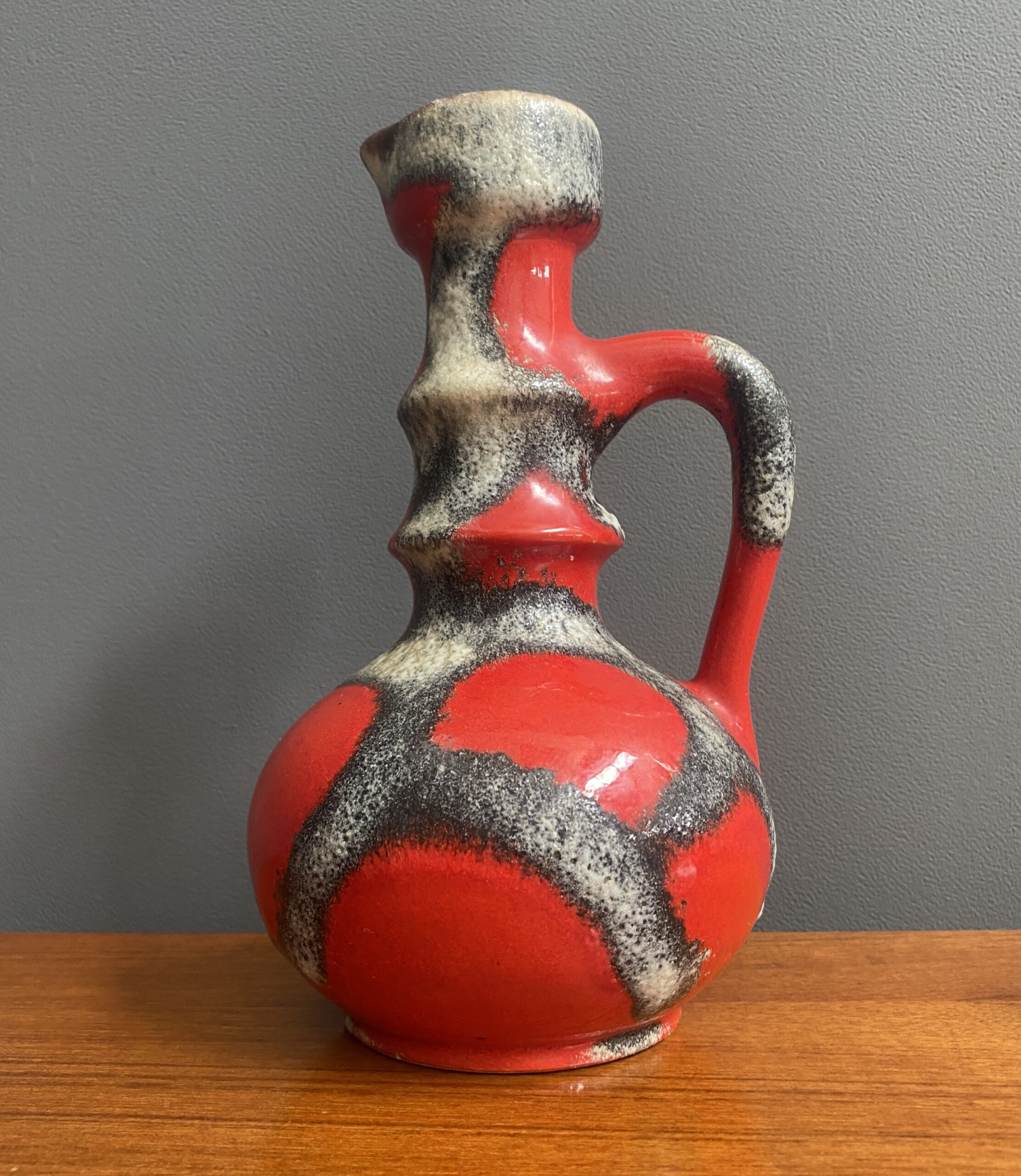Red Fat Lava Vase By Jopeko Model 7201-21 image 2