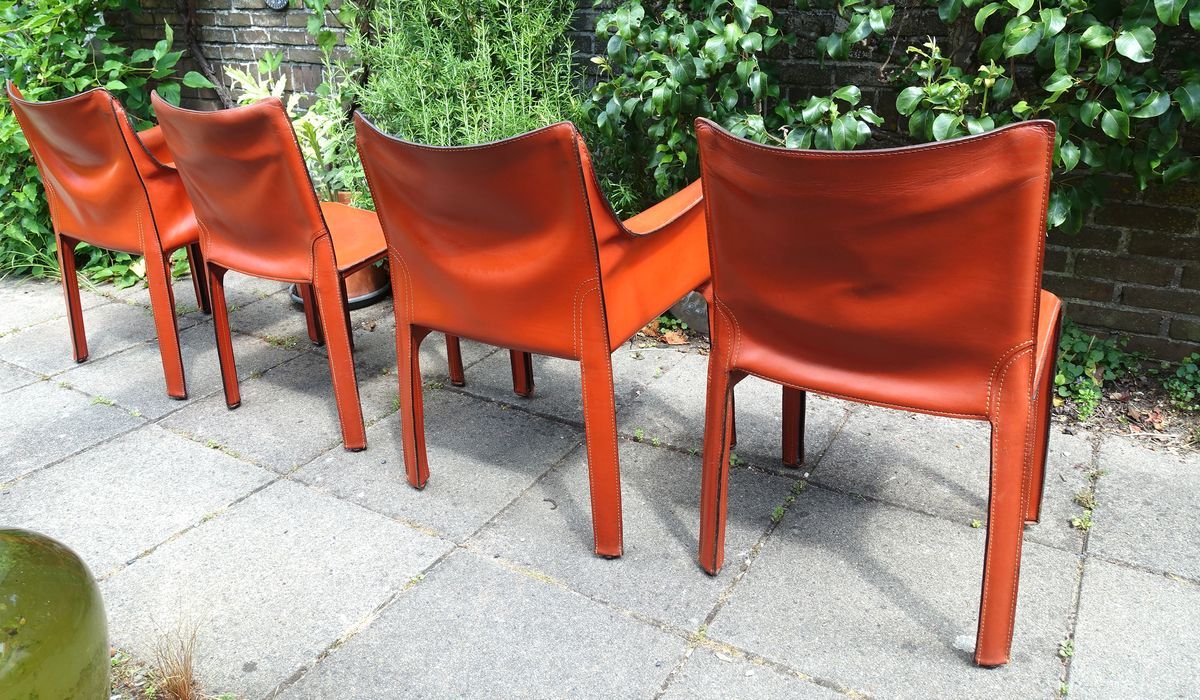 Mario Bellini Diner Chairs Cassina 1970’s Cab 412 & 413 image 13
