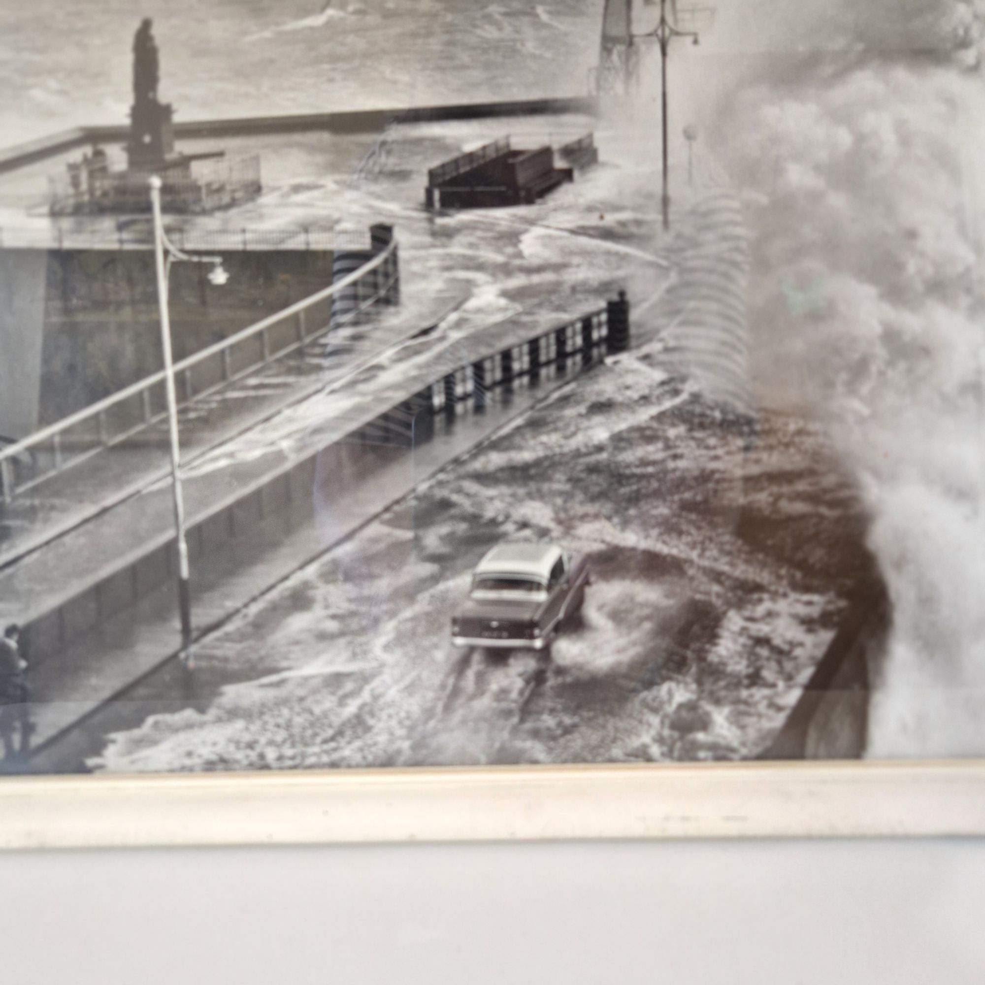 Vintage Foto In Lijst Vlissingen Kade Antieke Auto Zee Photo image 2