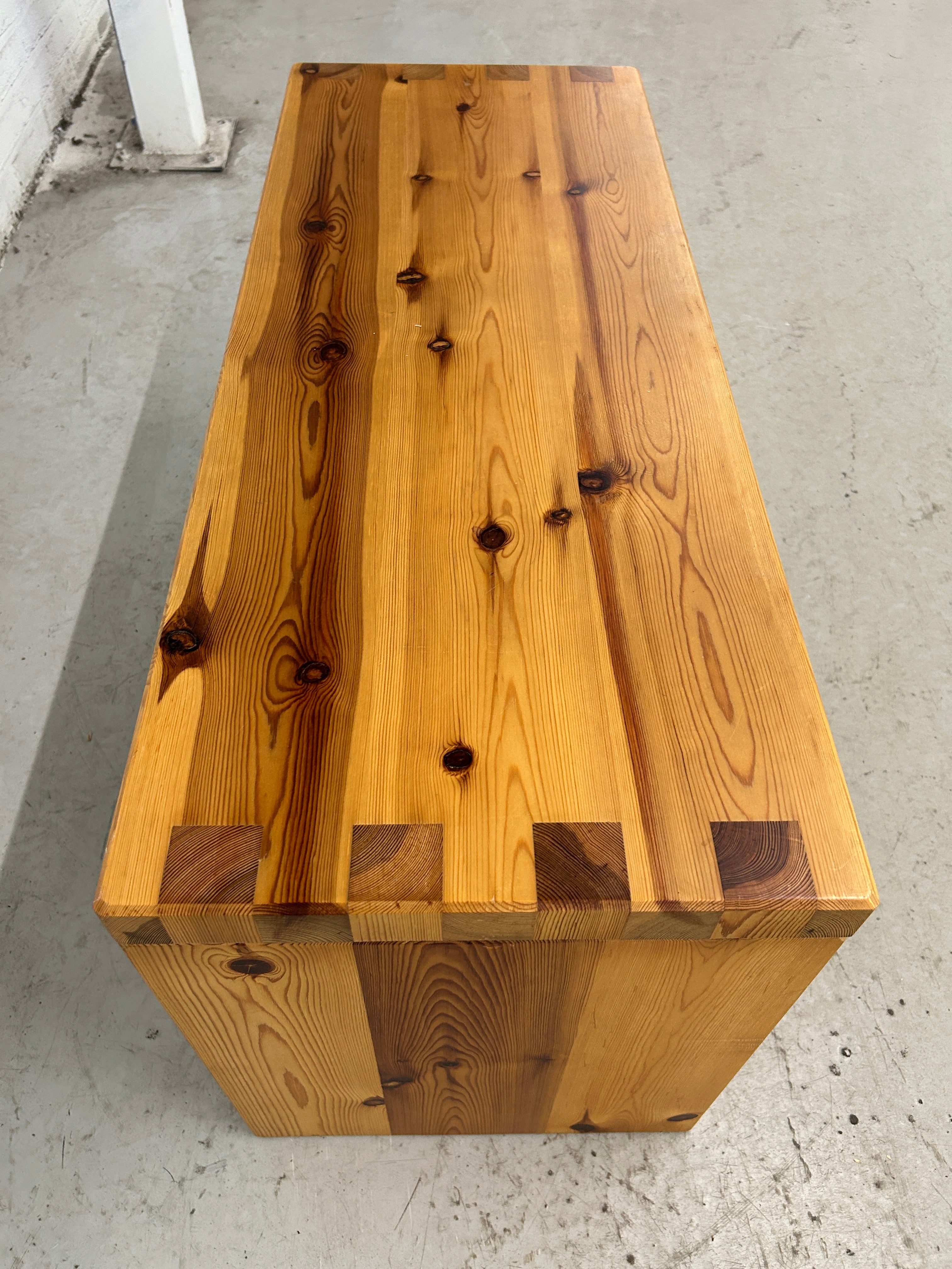 4 X Vintage Aksel Kjersgaard Pine Wood Storage Benches image 21