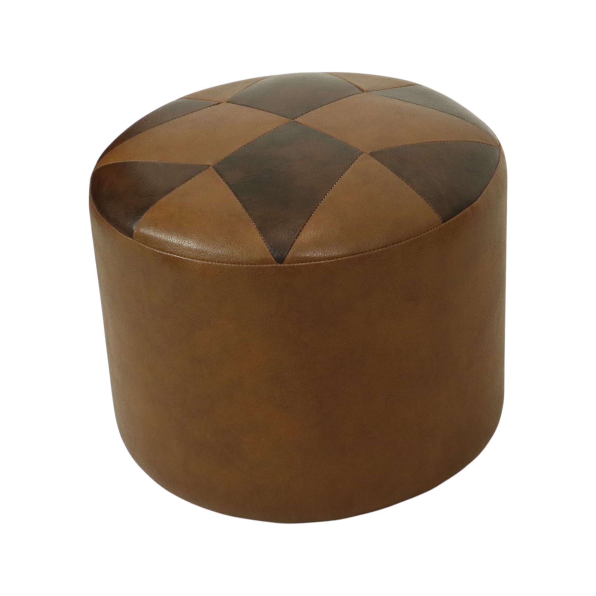 Ronde Vintage Poef Bruin Stermotief Skai Sixties image 4