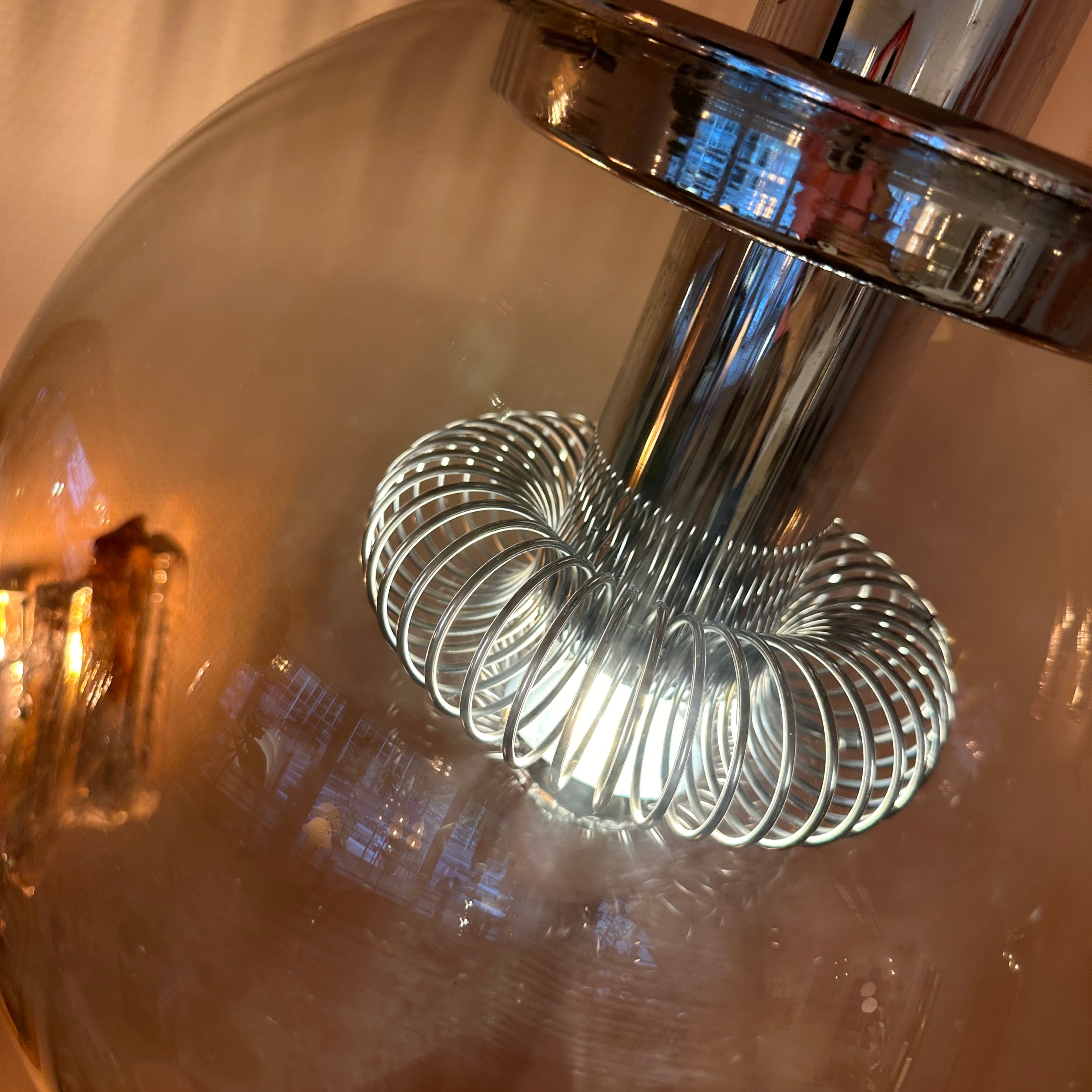 1970 Italian Chrome Globe Light image 9