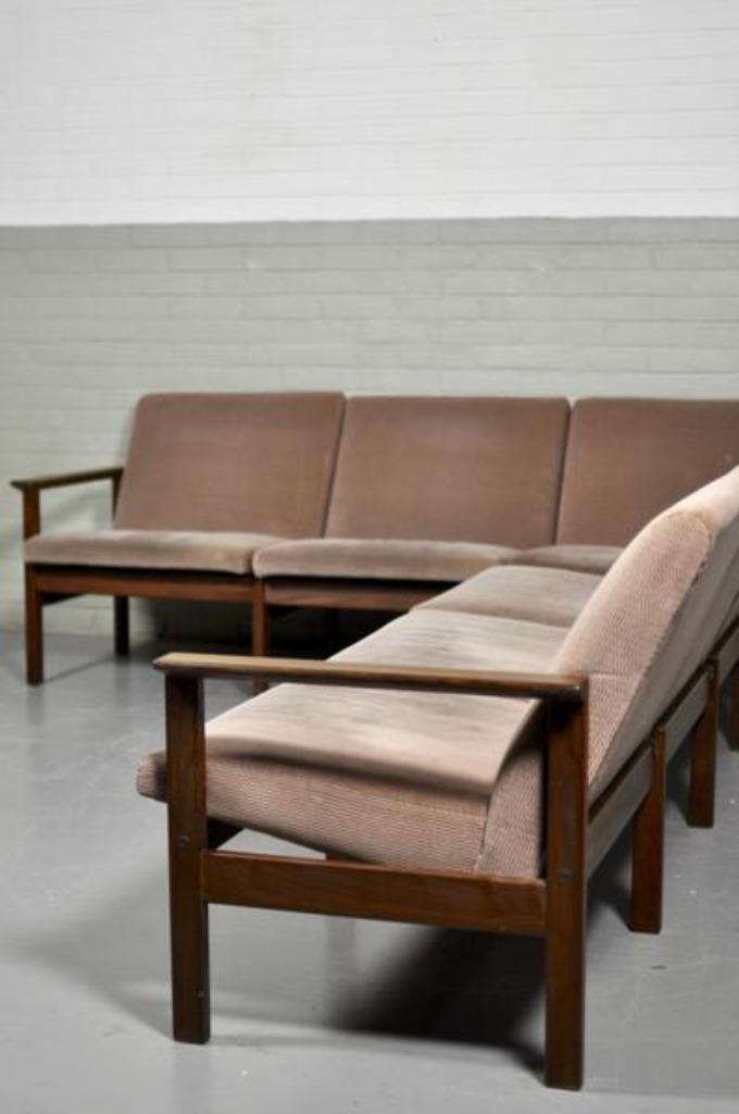 Vintage Deens Bankstel Set / Hoekbank image 9