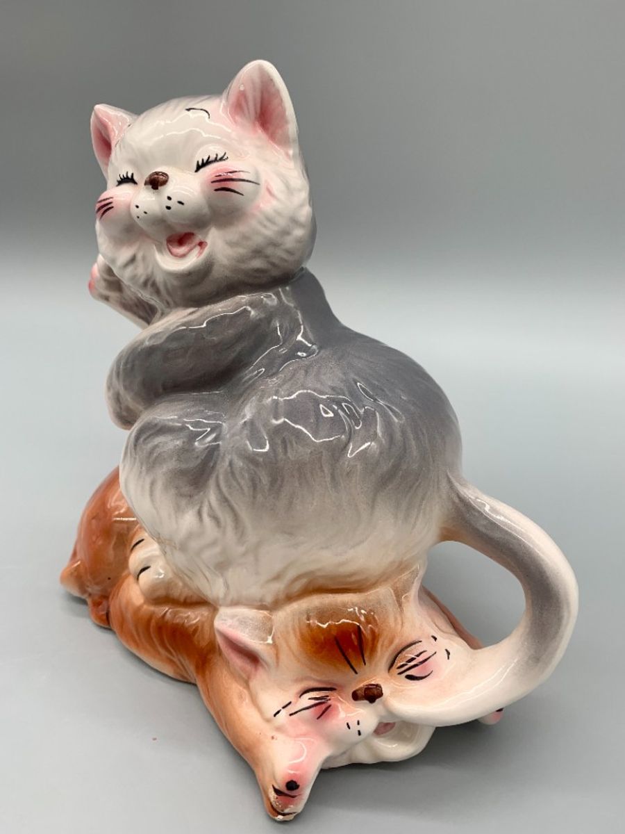 Vintage Spaarpot Katten Keramiek image 7