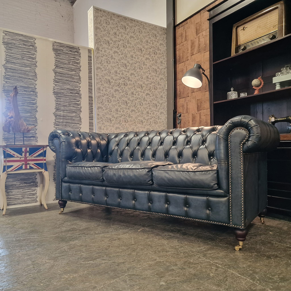 Chesterfield Ingleton 3-zits - Antiek Blauw image 6
