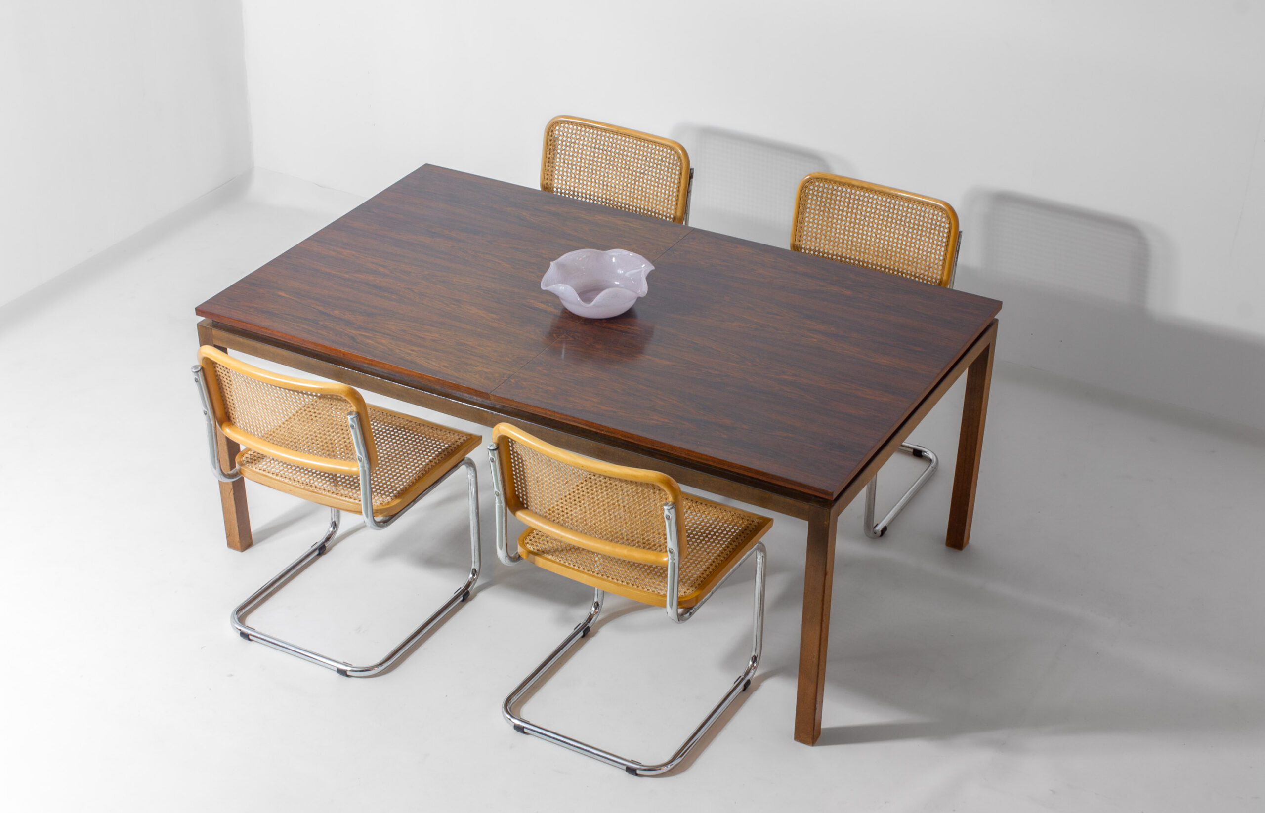 Mid-century Palissander Minimalistische Uittrekbare Eettafel Van Alfred Hendrickx, 1960 image 8