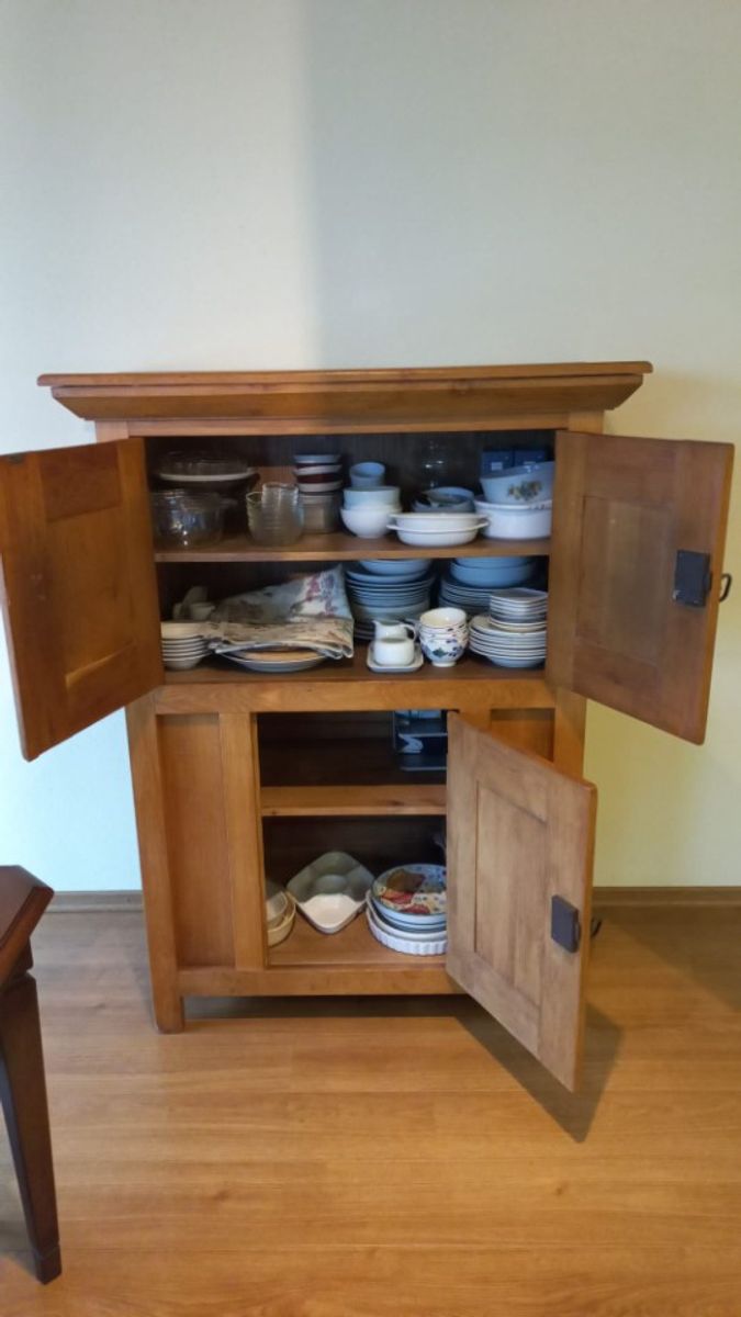Vintage Eiken Broodkast (brutalist) (b113xh150xd60) image 2