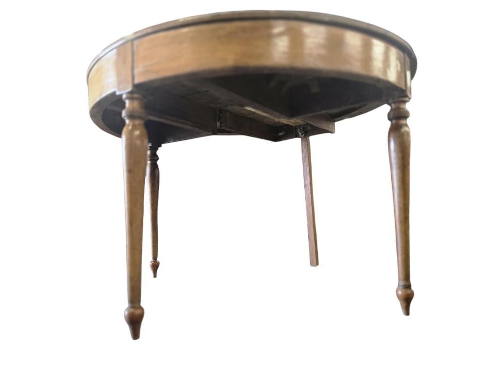 Brocante Houten Ronde Tafel / Consoletafel image 7
