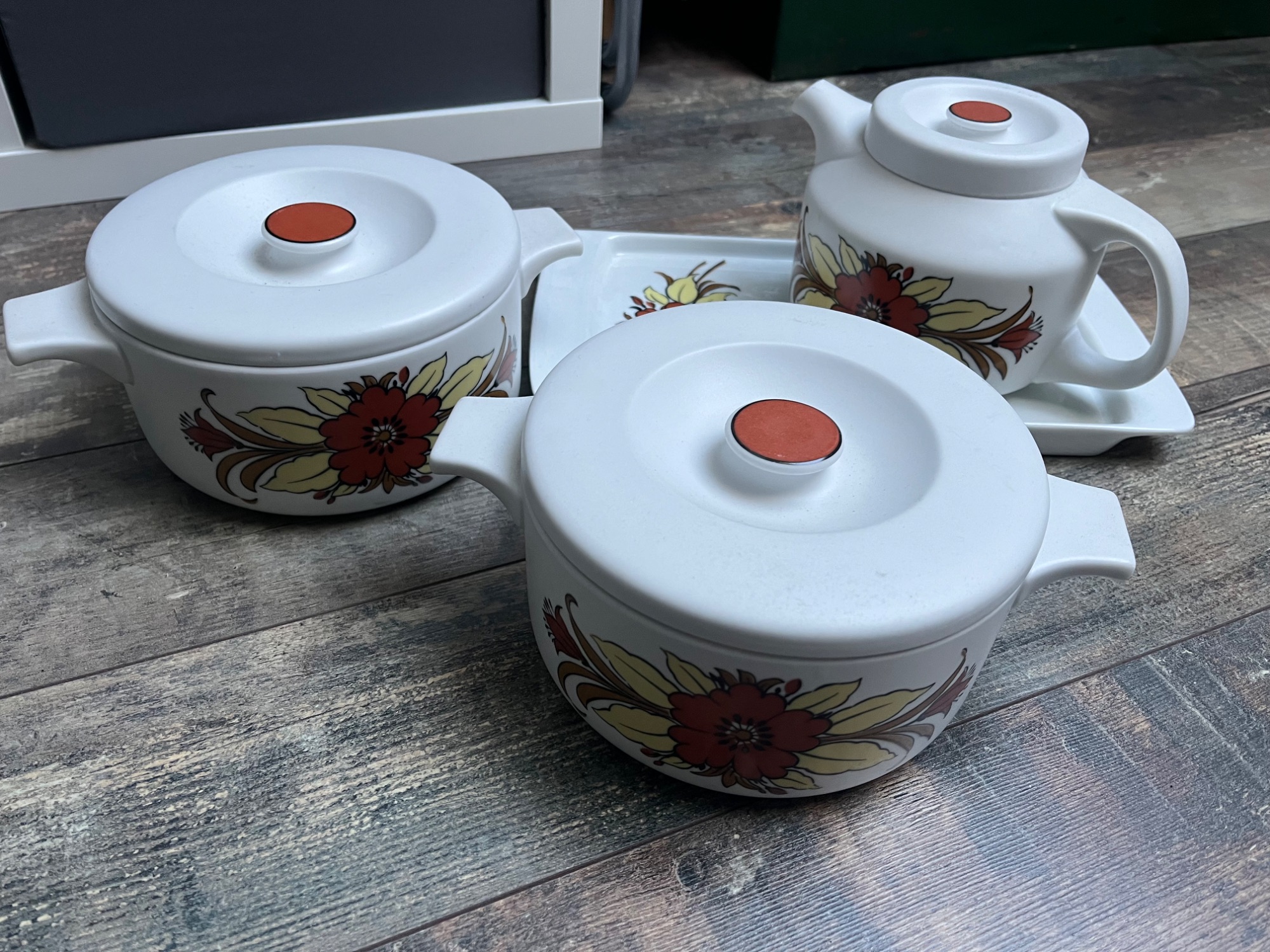 Vintage Arzberg Servies. 2 Pannen Schaal En Theepot image 3