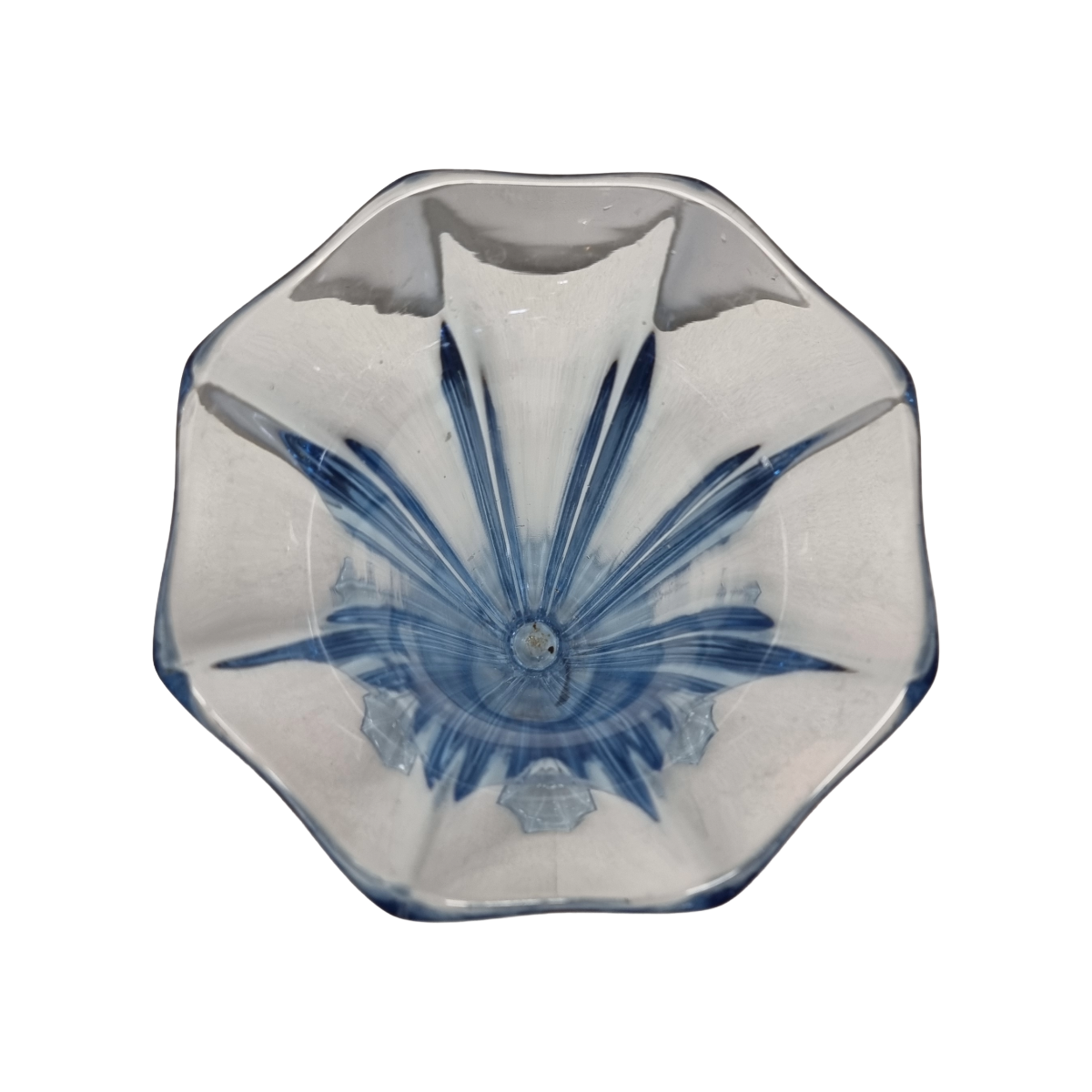 Art Deco Blauwe Tulpvormige Vaas image 5