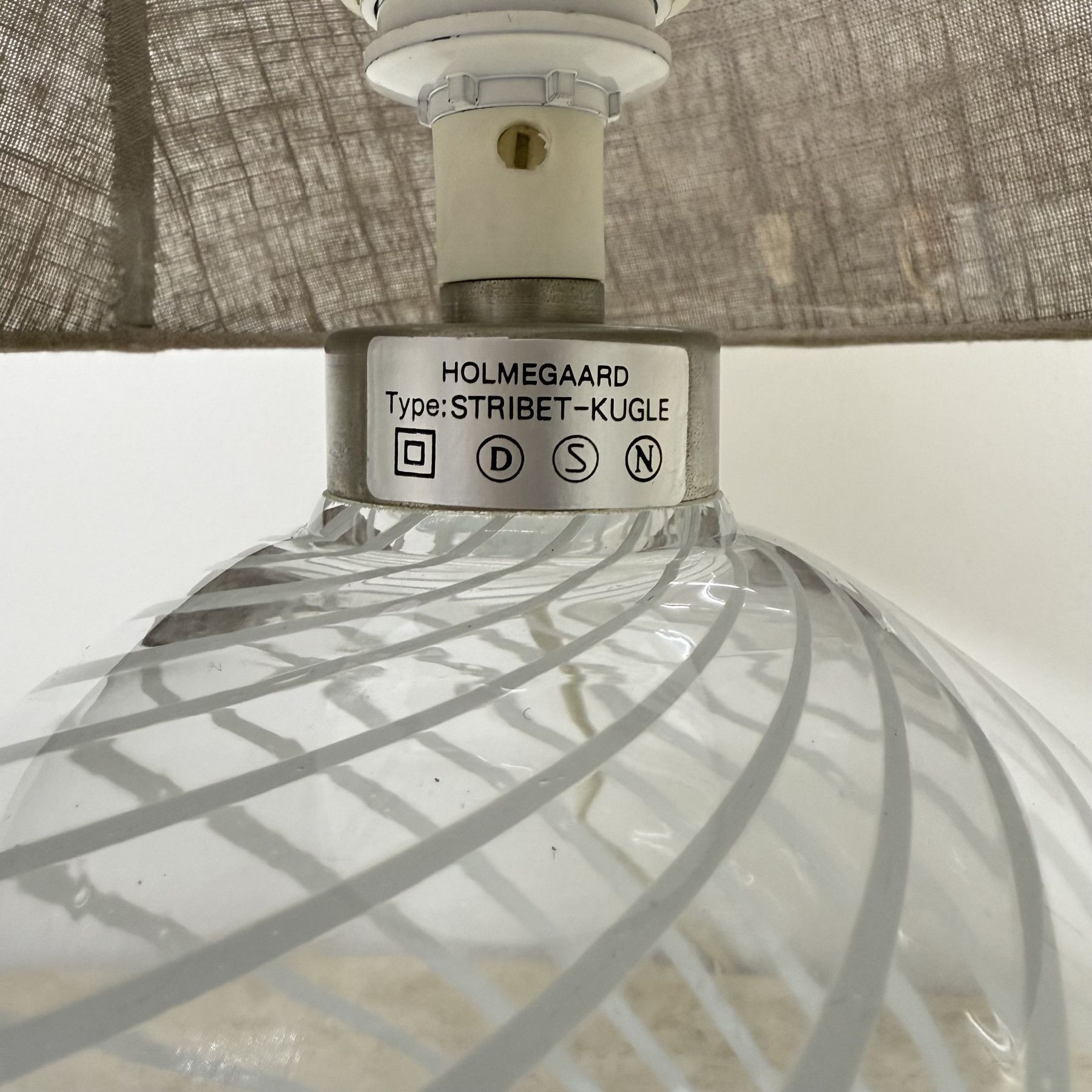 Mid-century Design Holmegaard Swirl Lamp , 1970s Denmark image 5