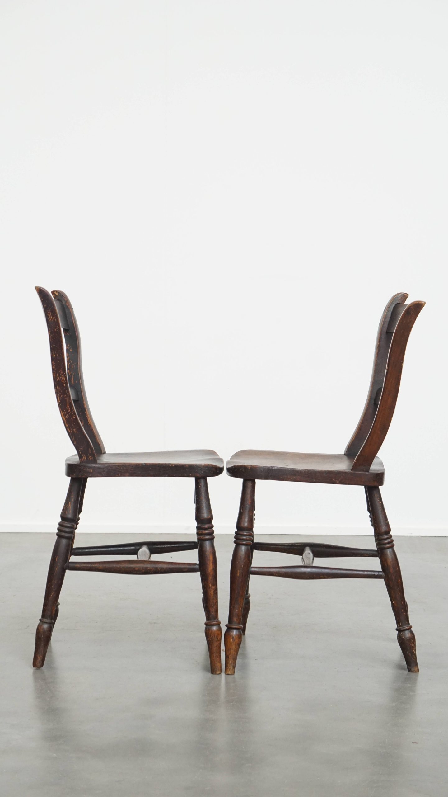Tijdloze Stijlvolle Set Van 4 Antieke Engelse Oxford Eetkamer/ Keuken Stoelen image 4