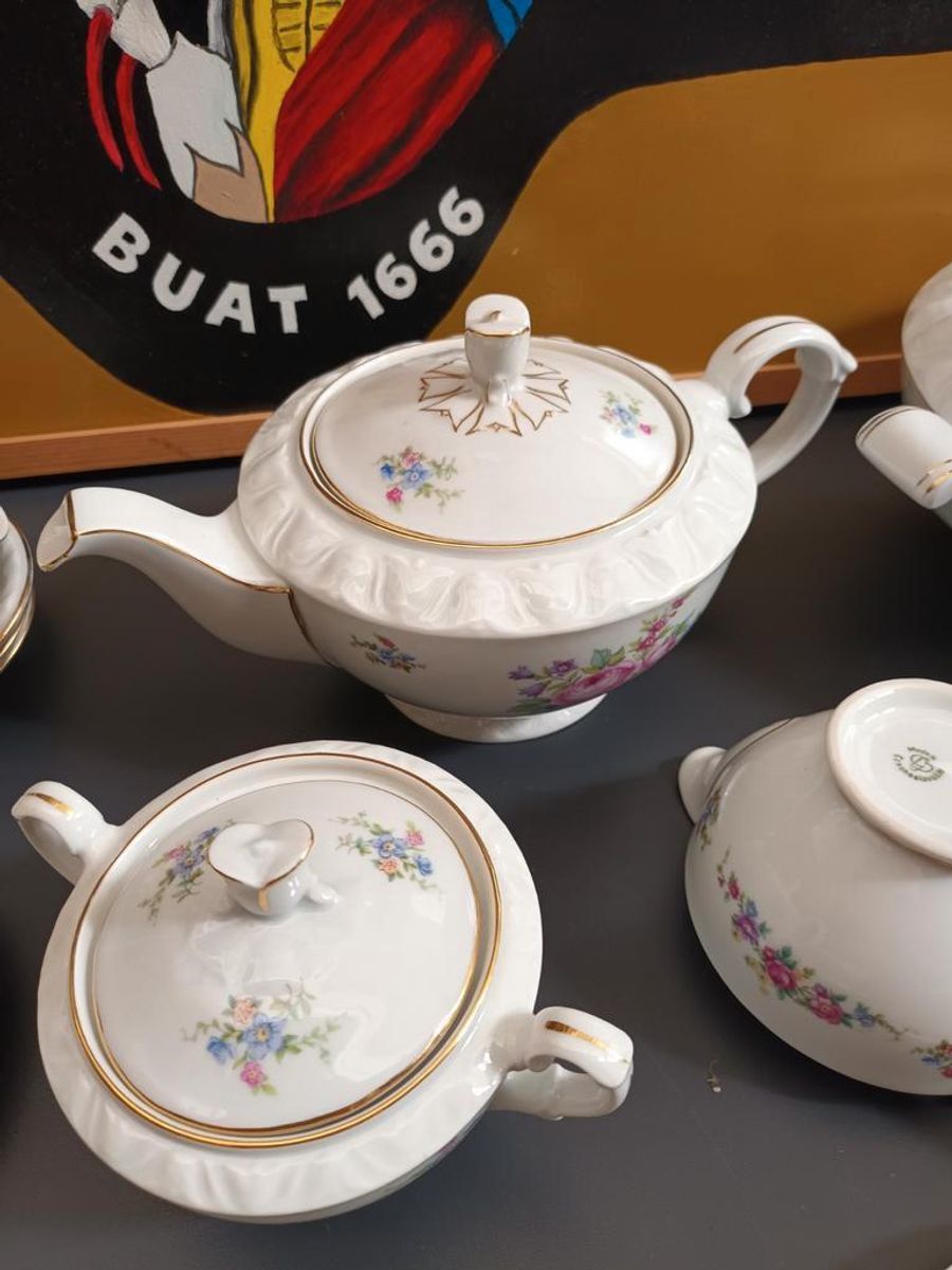 Klassiek Parelmoer Porselein Servies Tsjecho-slowaaks image 6