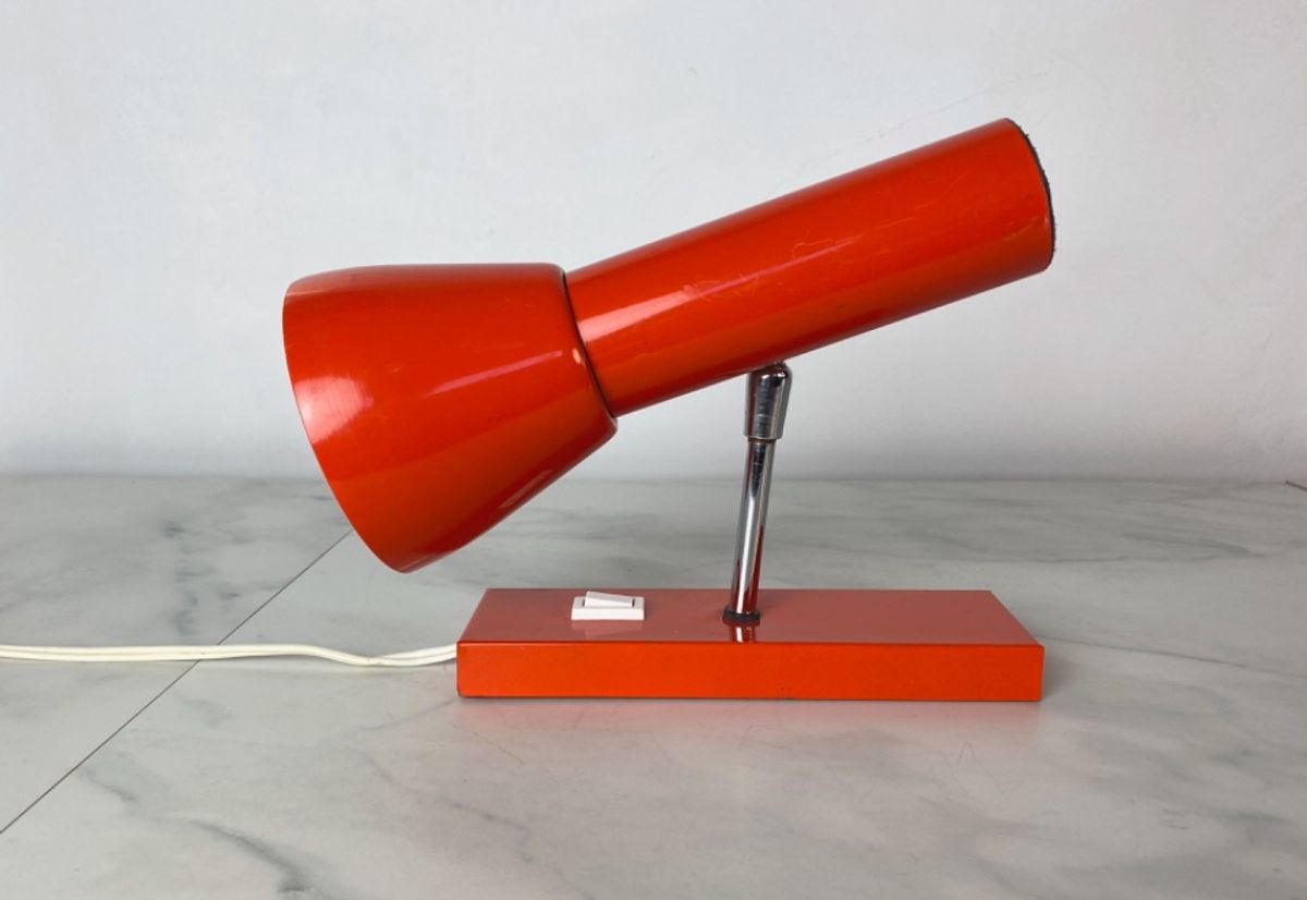 70s Vintage Muurlampje. Retro 1970 70er Oranje. image 8