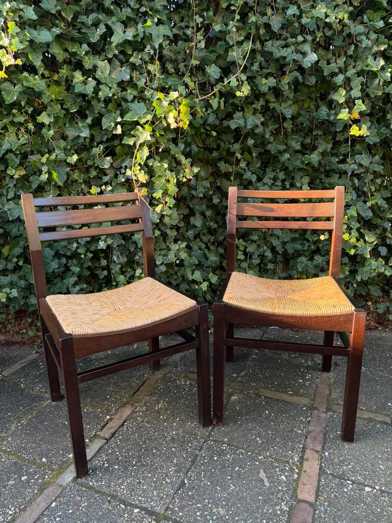2X Pastoe Stoel Met Biezen Zitting image 2
