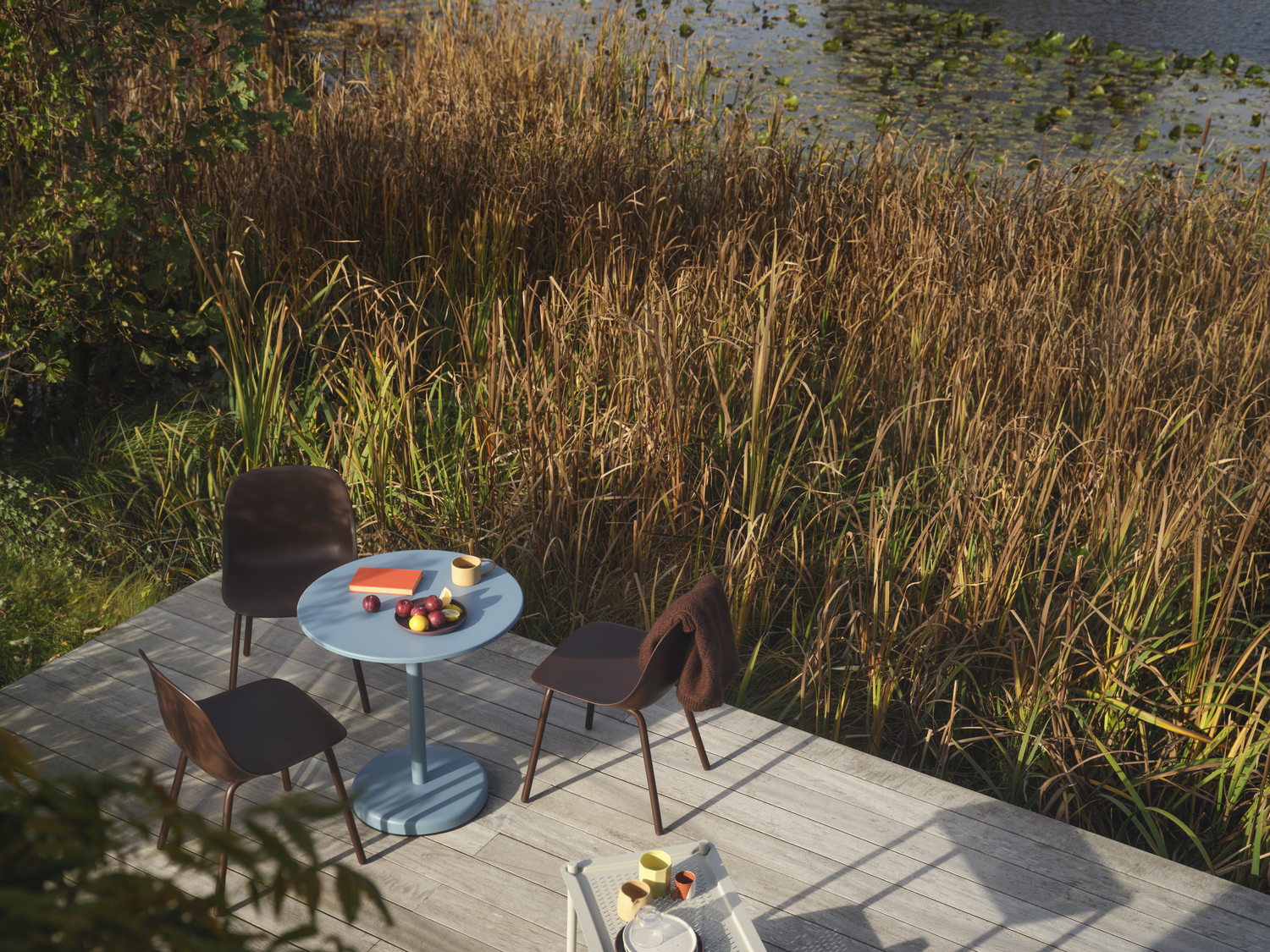 Muuto / Fiber Outdoor Side Chair / Set 6 Stuks / Dusty Green image 4