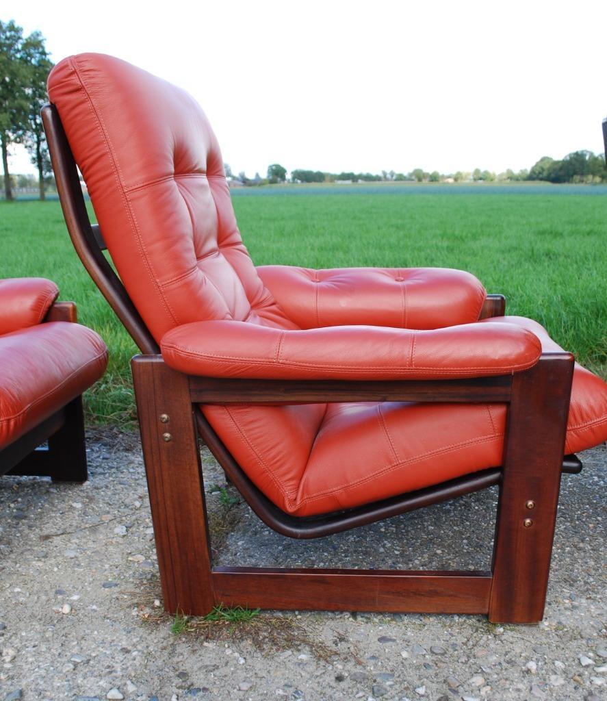 Coja Armchairs Lederen Bekleding Palissander Frame image 9