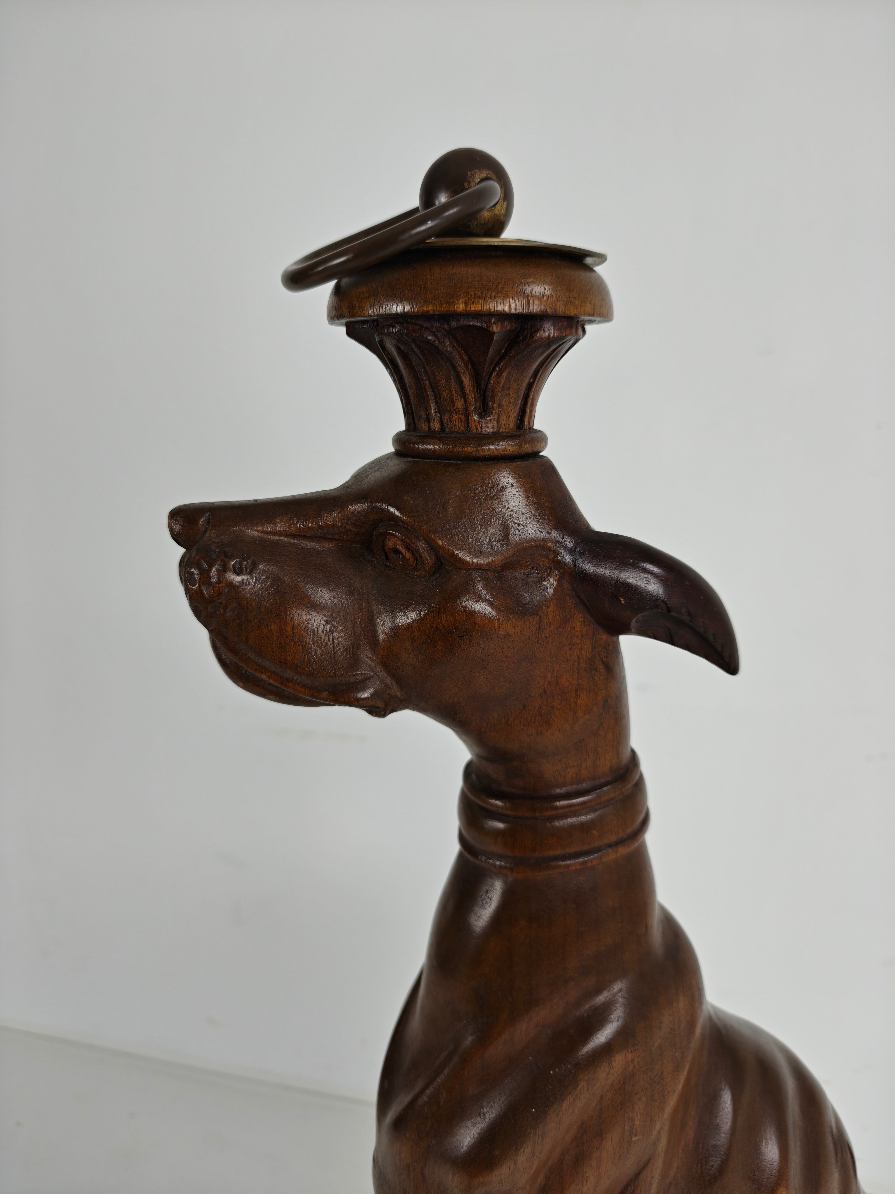Handgesneden Houten Windhondbeeld - 20e Eeuw image 15
