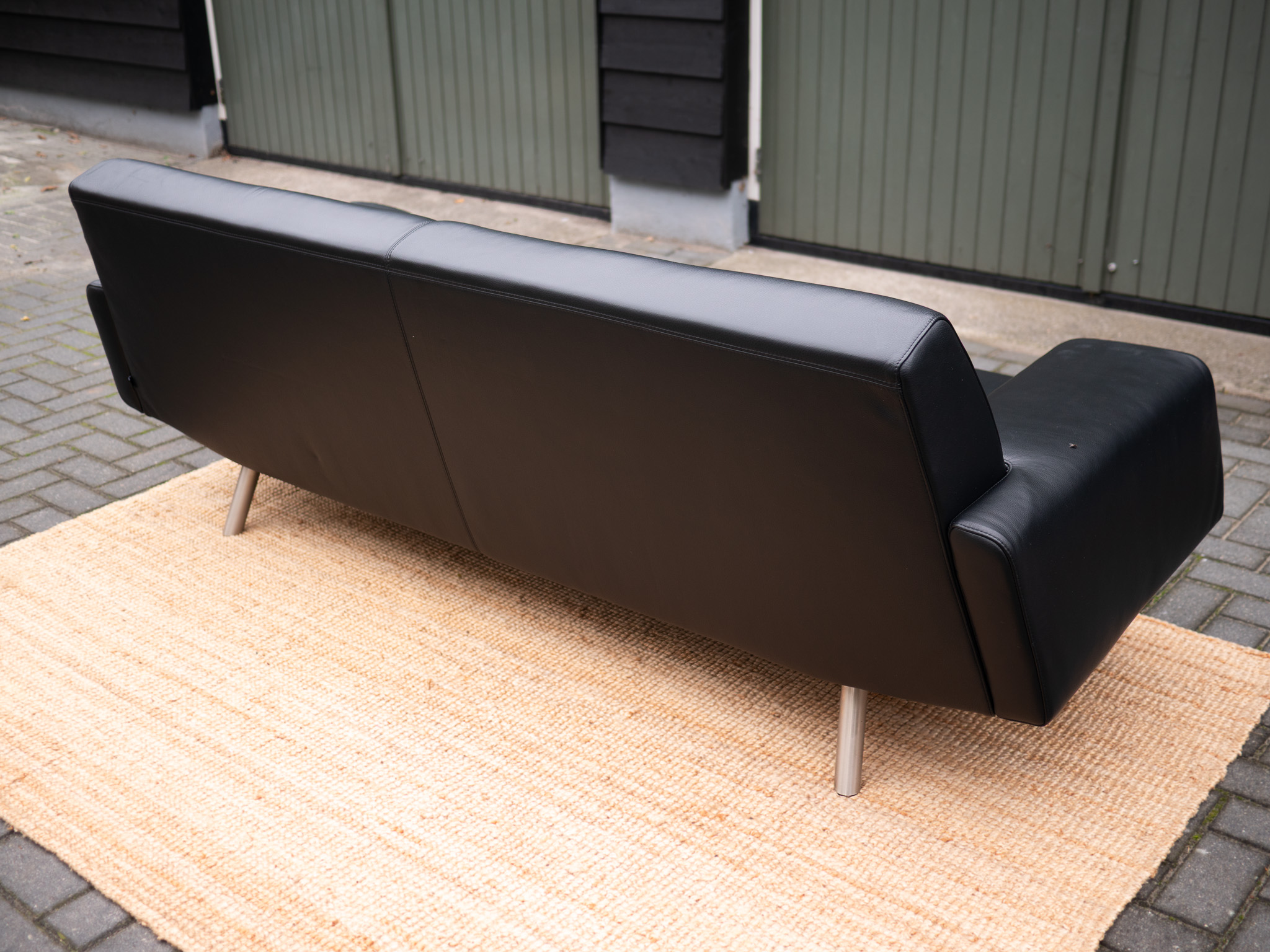 Havee Cloak Sky | Zwart Leren 2-zits Design Bank image 10