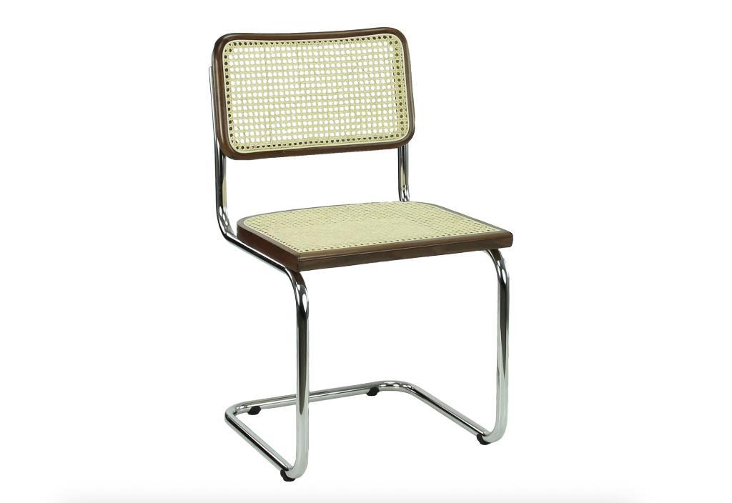 fonQ | Wave Eetkamerstoel Walnoot/chrome Set 2 image 2