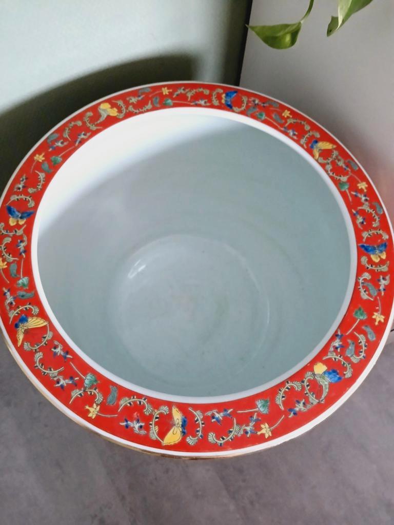 Prachtige Chinese Cachepot Op Voet image 6