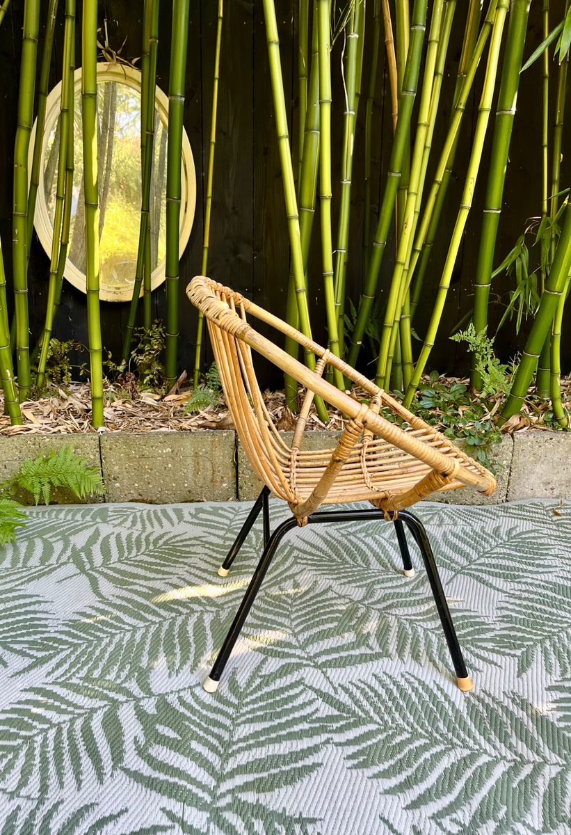 Rohé Noordwolde Rotan Bamboe Fauteuil 1960 image 20