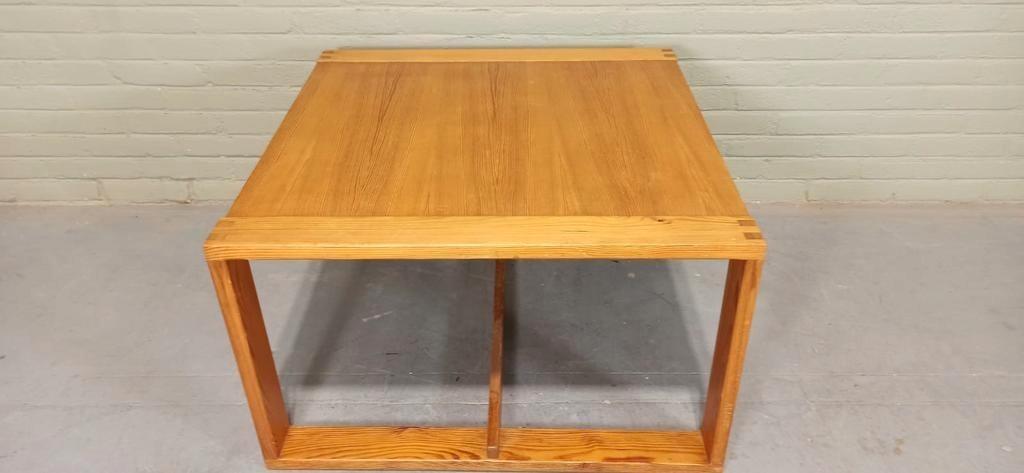 Vintage Design Grenen Salontafel, Vierkant image 16