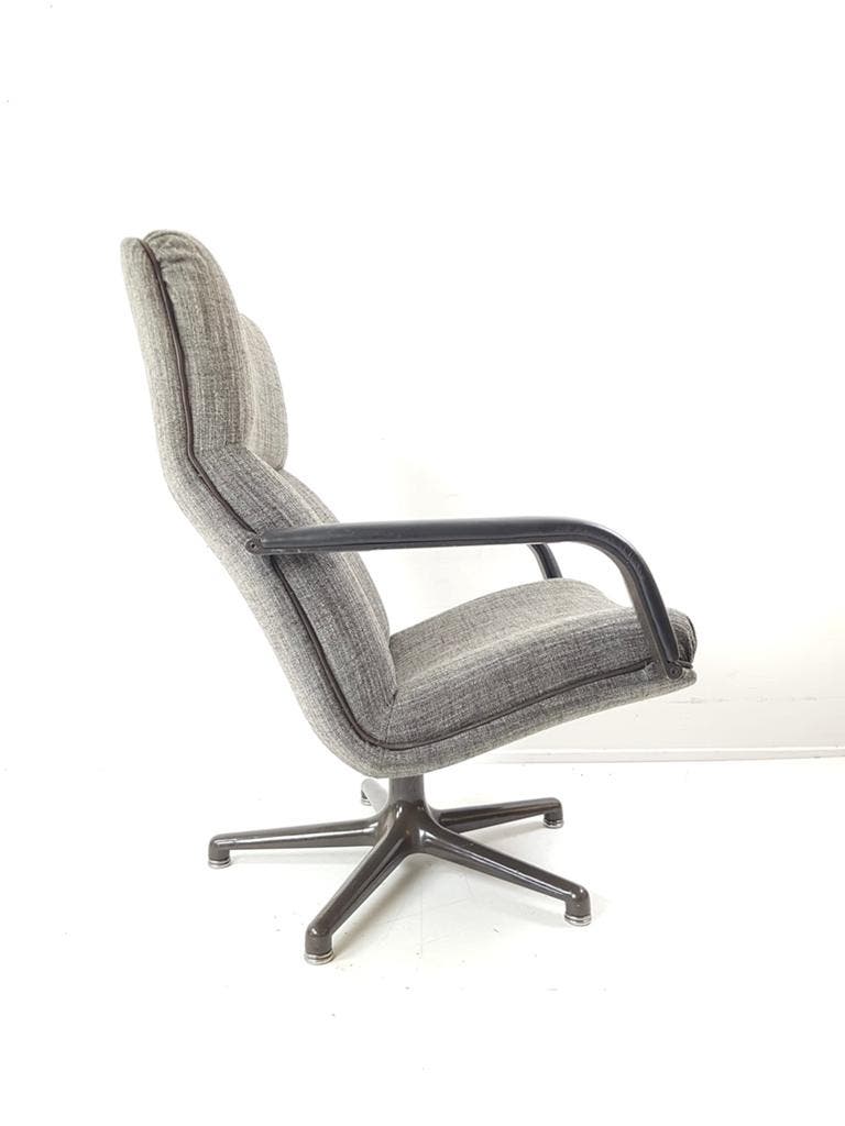 Artifort Draaifauteuil Grijs Bruin F154 Vintage Bureaustoel image 7