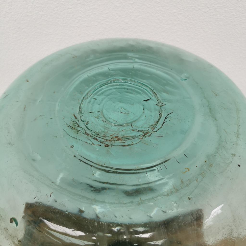 Brocante Glazen Dame Jeanne Vaas Wijnfles, Gistfles Glas 411 image 10