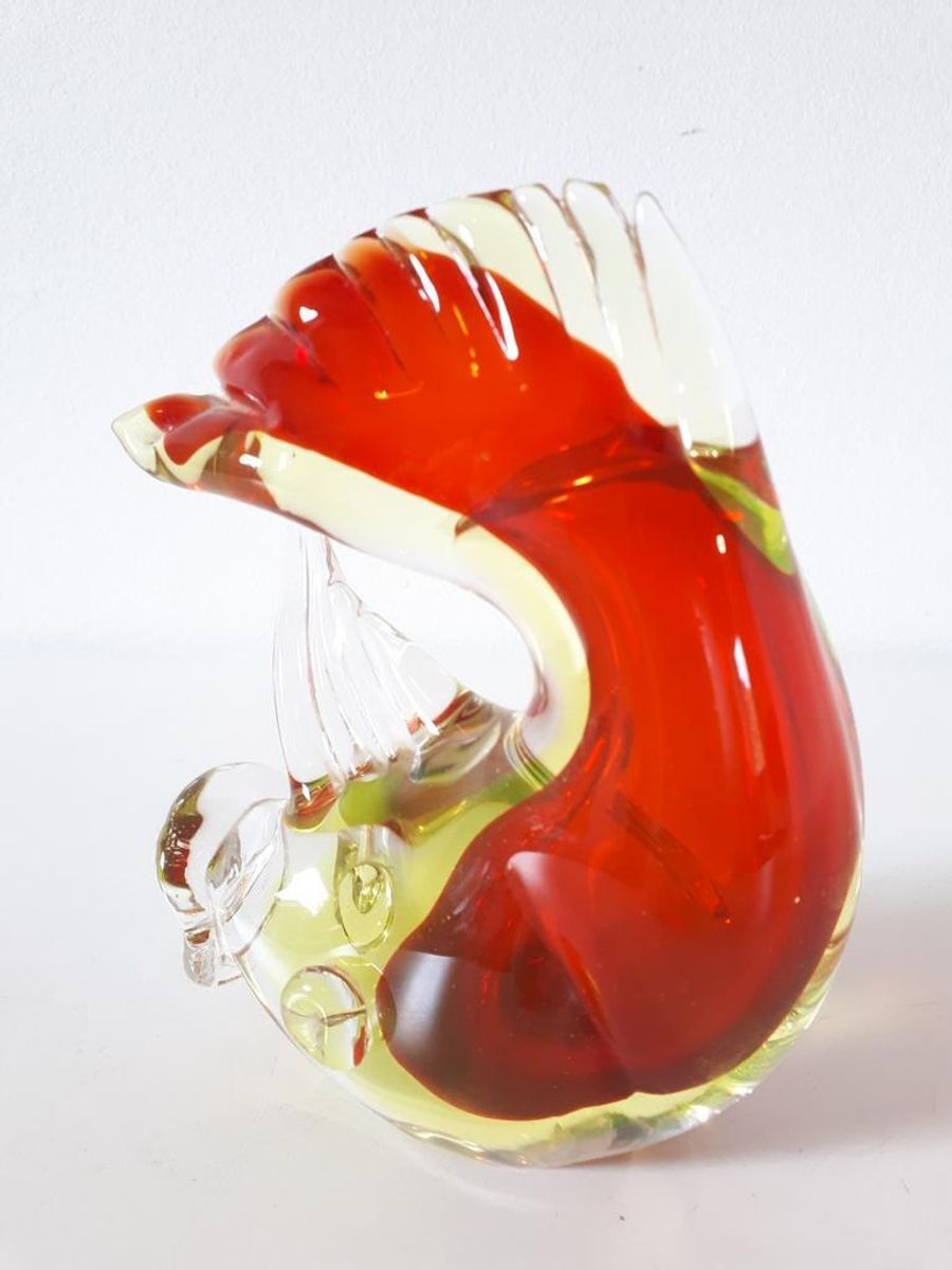 * Mondgeblazen Murano Vis Top Staat Vintage Beeldje image 6