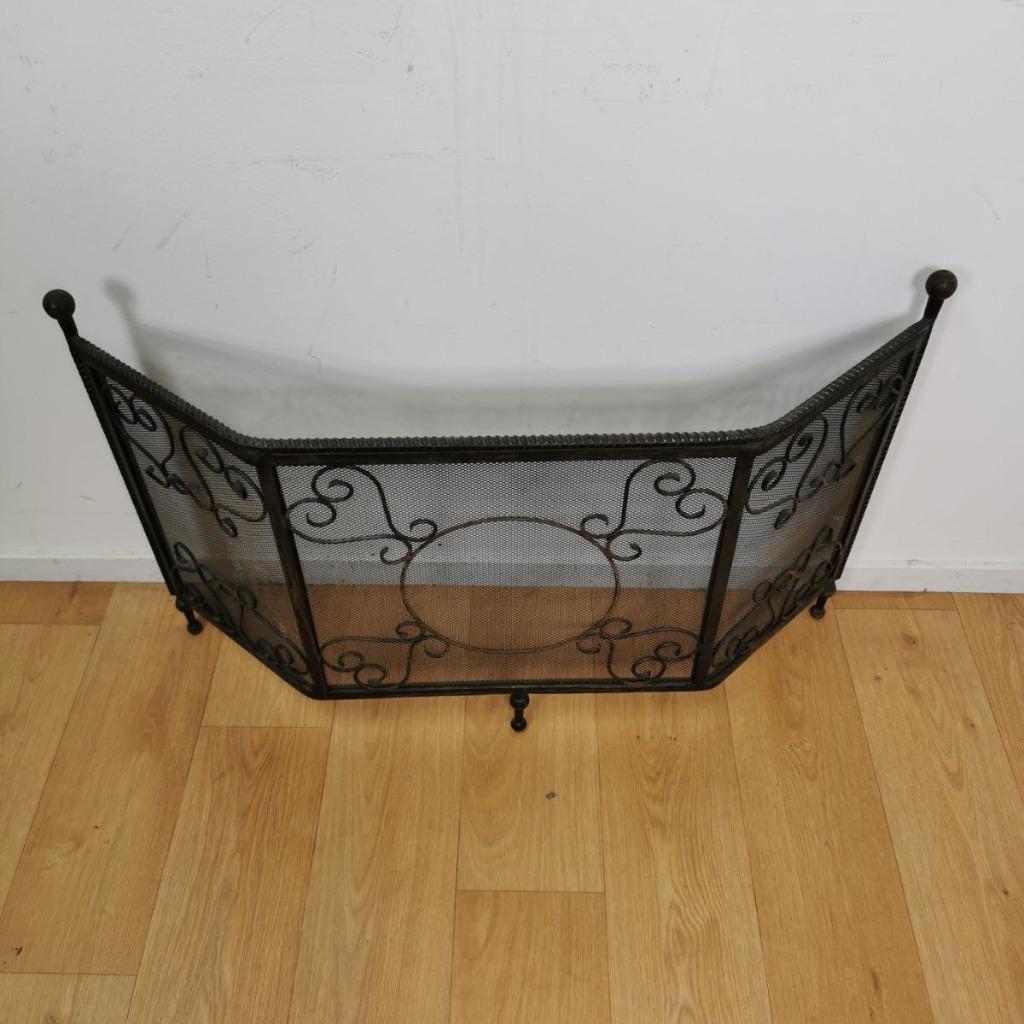 Antiek Smeedijzeren Haardscherm, Openhaardscherm image 7