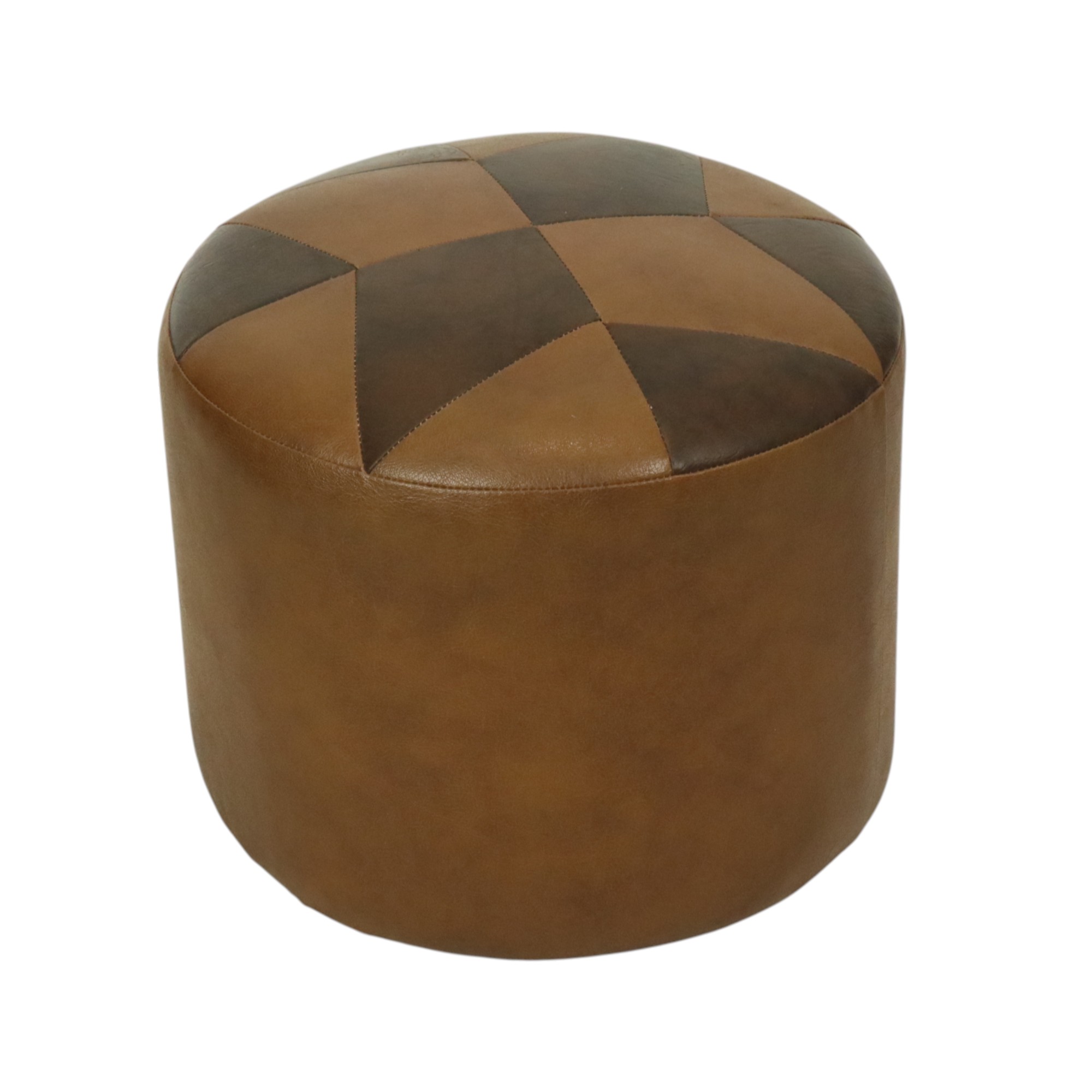Ronde Vintage Poef Bruin Stermotief Skai Sixties image 6